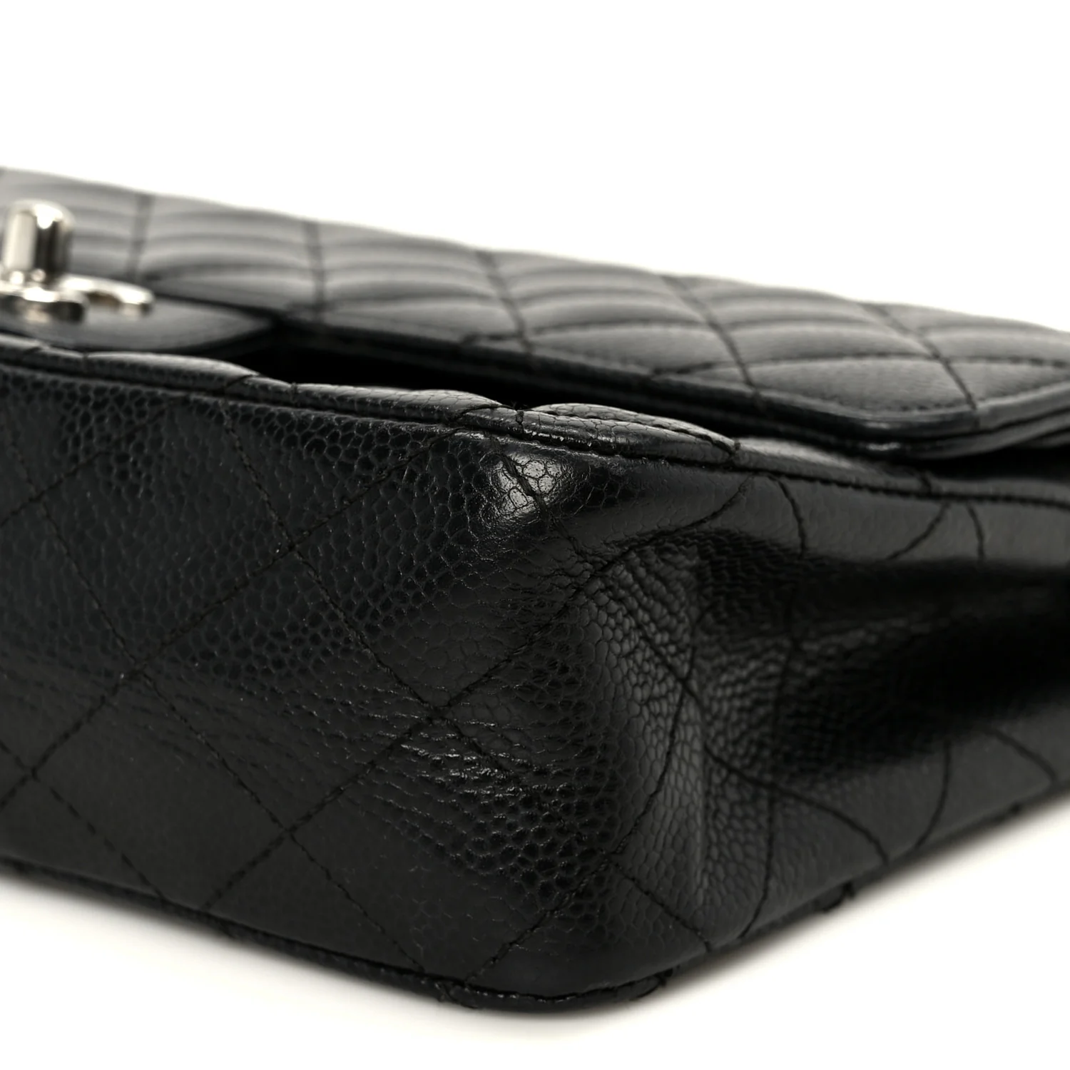 Caviar Quilted Medium Double Flap Black - Image 11
