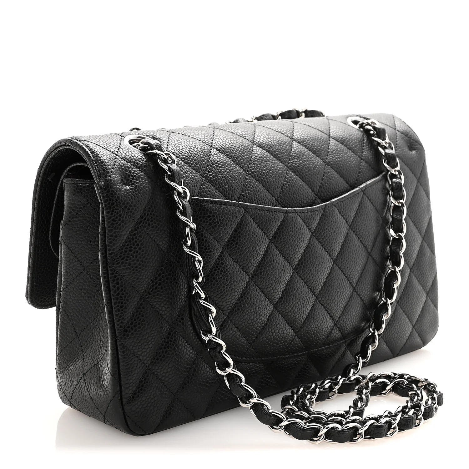 Caviar Quilted Medium Double Flap Black - Image 3