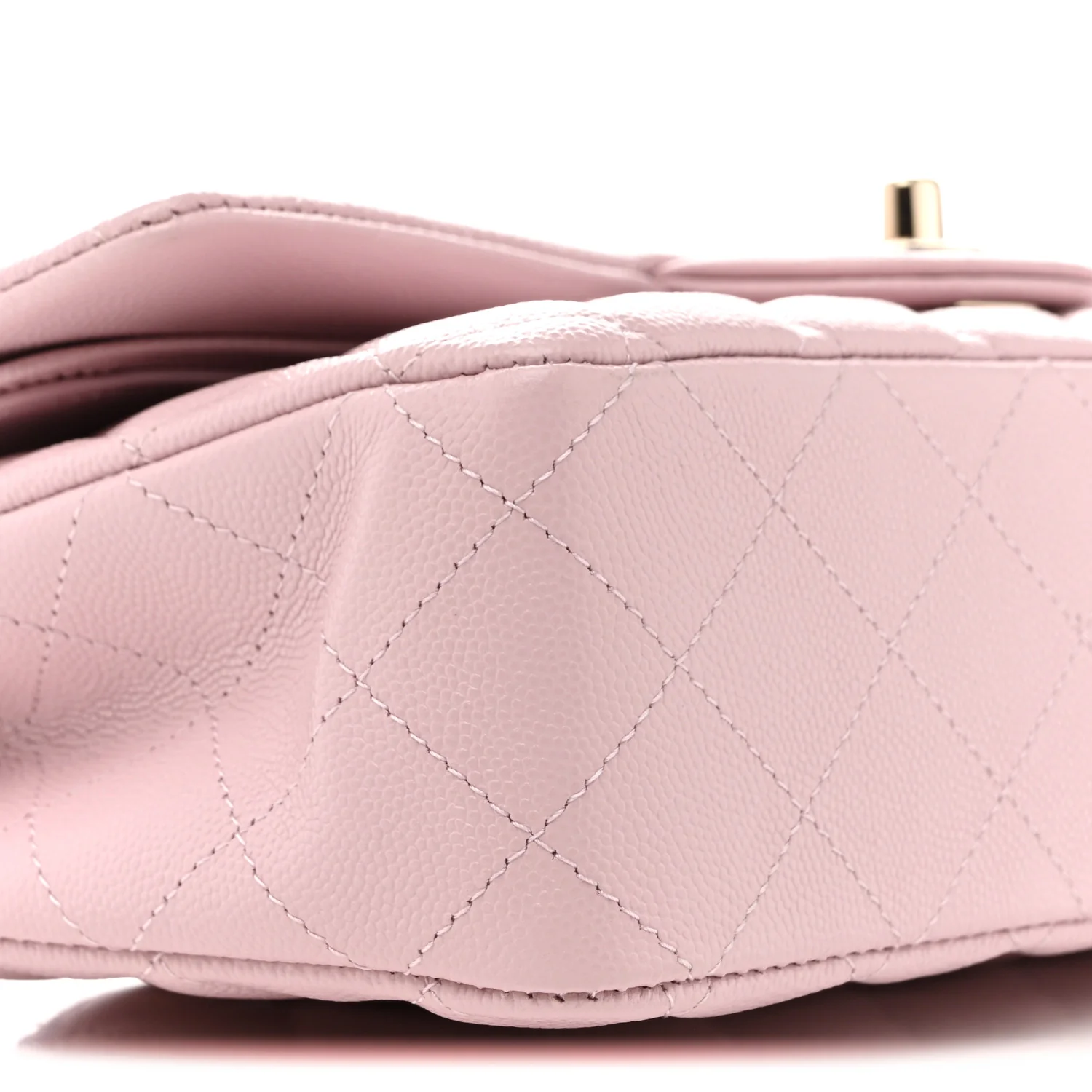 Caviar Quilted Medium Double Flap Light Pink - Image 9