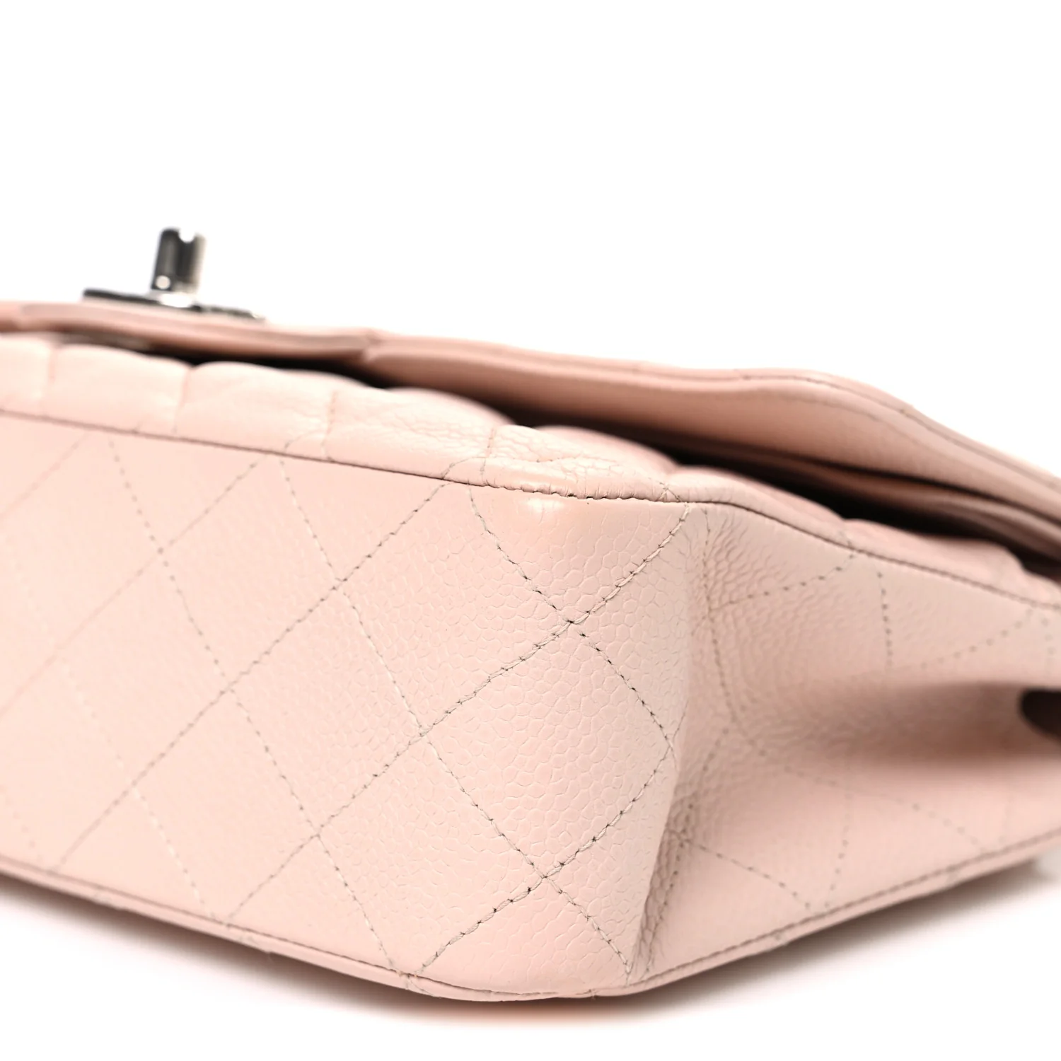 Caviar Quilted Medium Double Flap Light Pink - Image 10