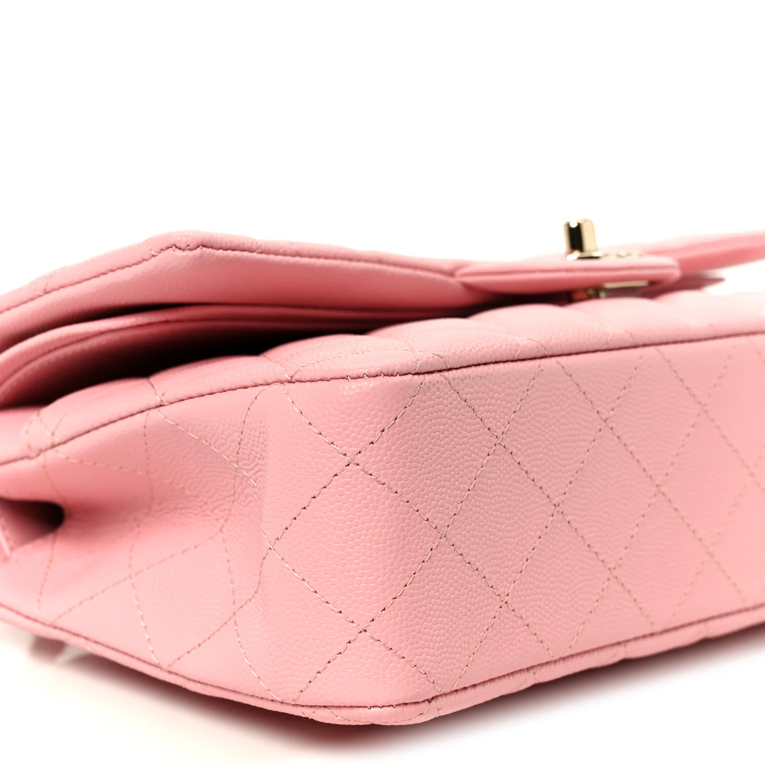 Caviar Quilted Medium Double Flap Light Pink - Image 10
