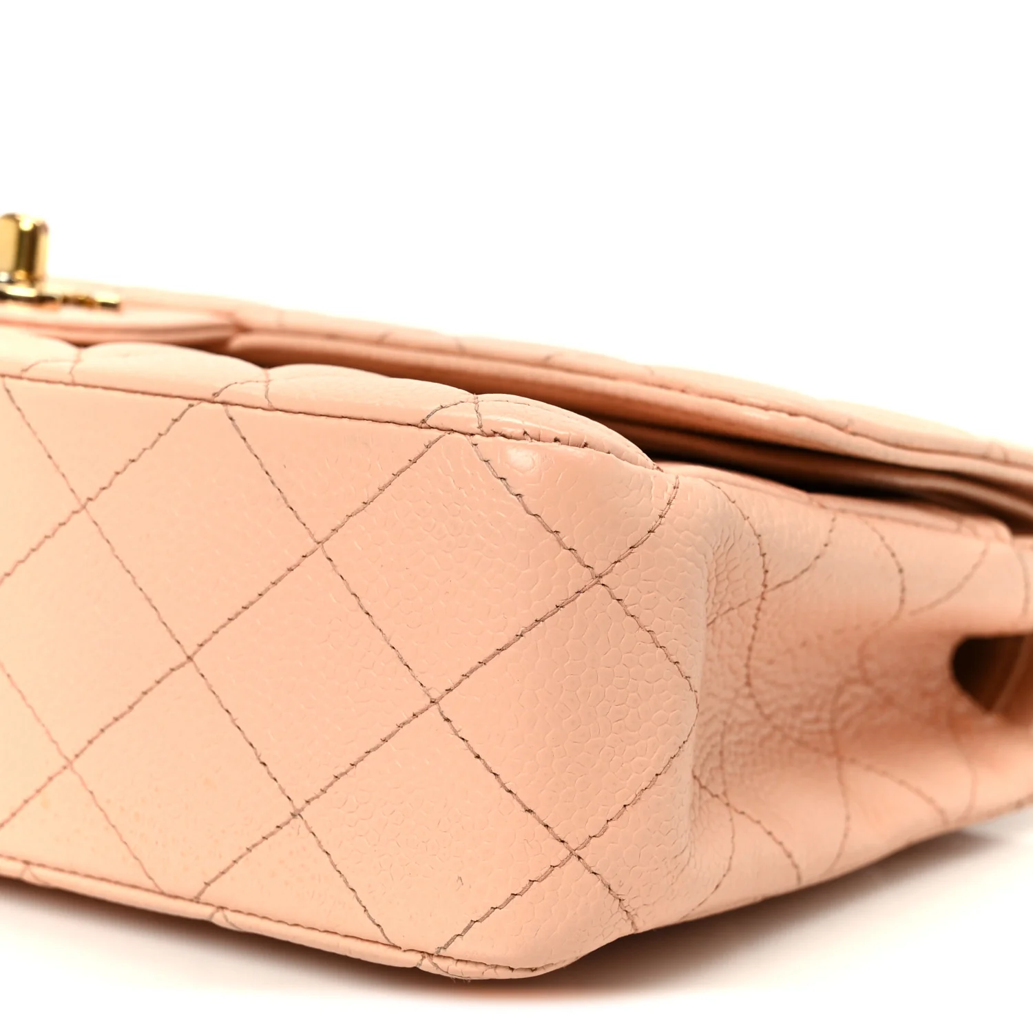Caviar Quilted Medium Double Flap Light Pink - Image 11