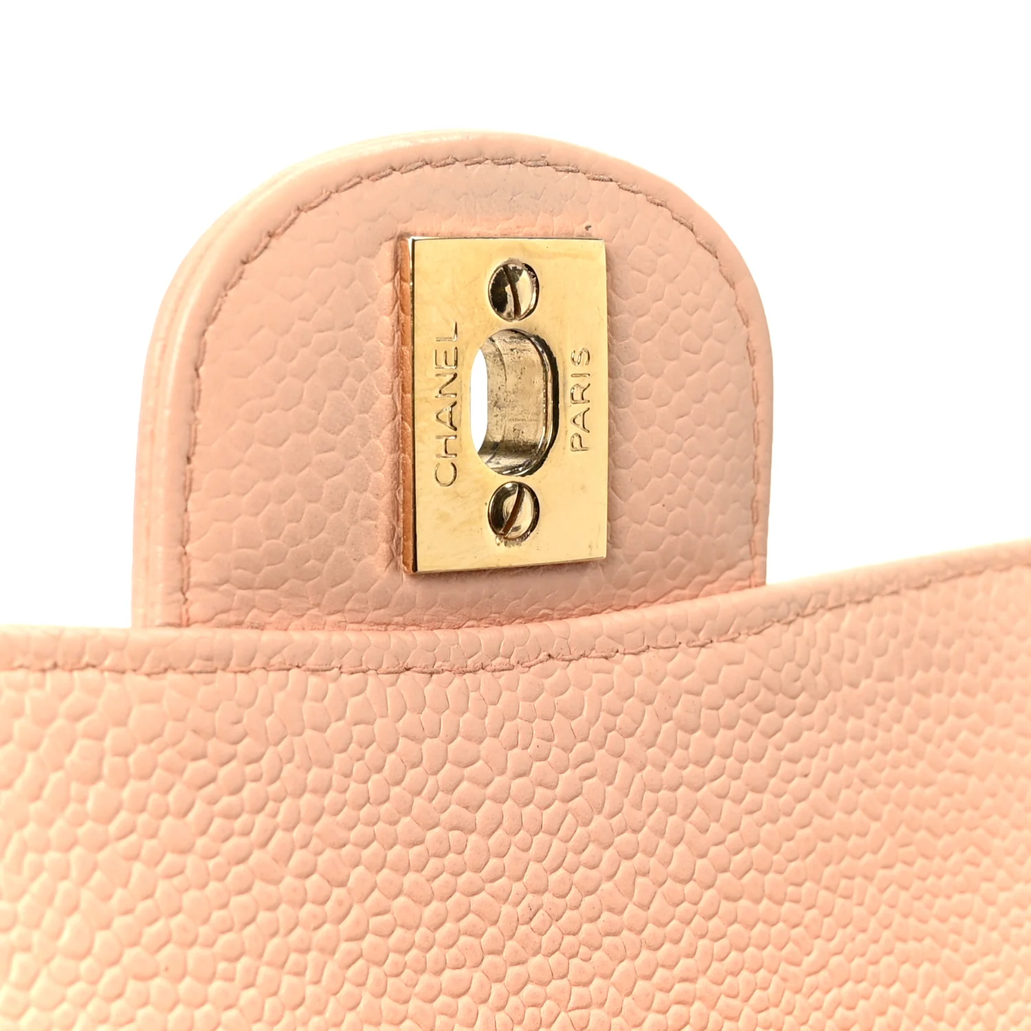 Caviar Quilted Medium Double Flap Light Pink - Image 7