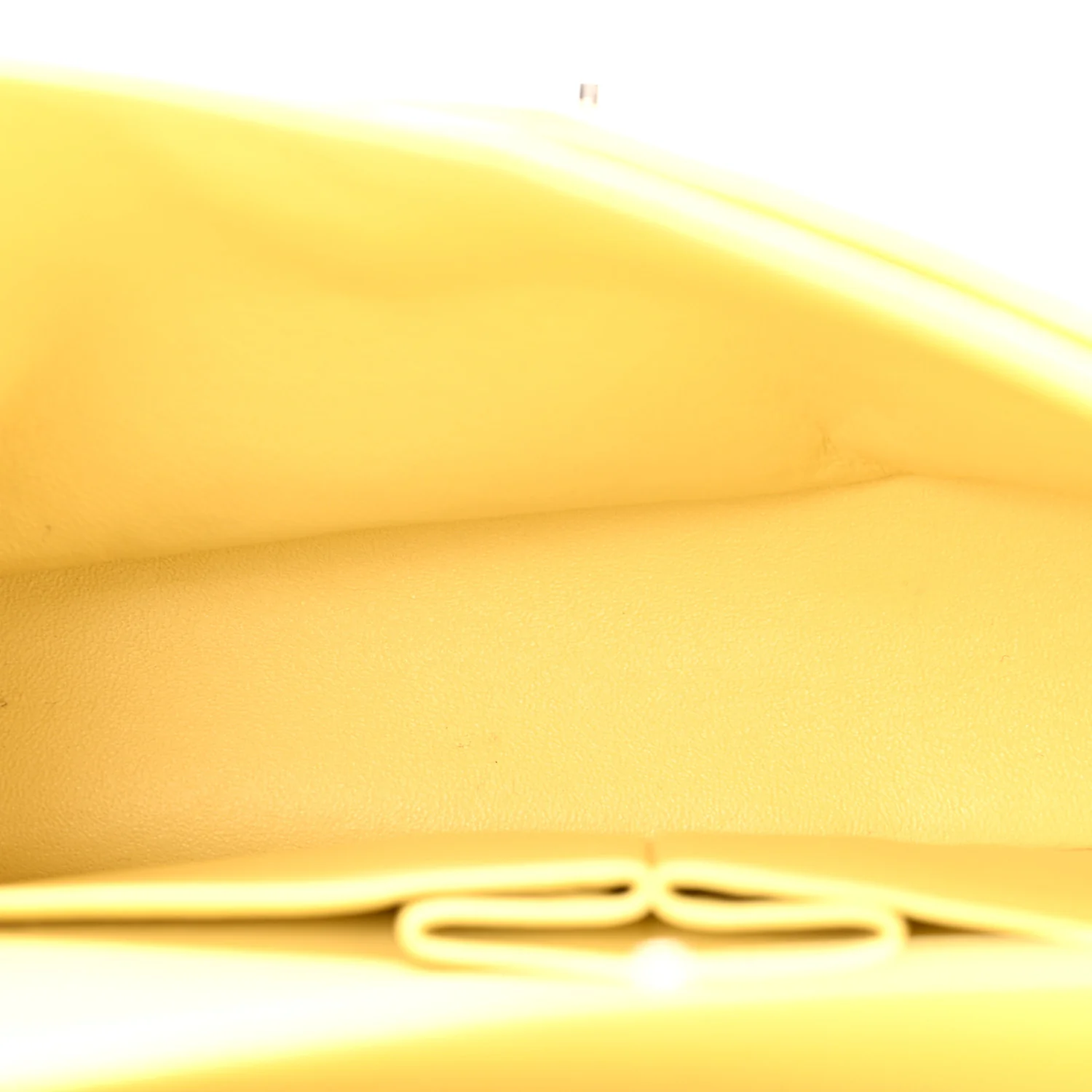 Caviar Quilted Medium Double Flap Light Yellow - Image 4
