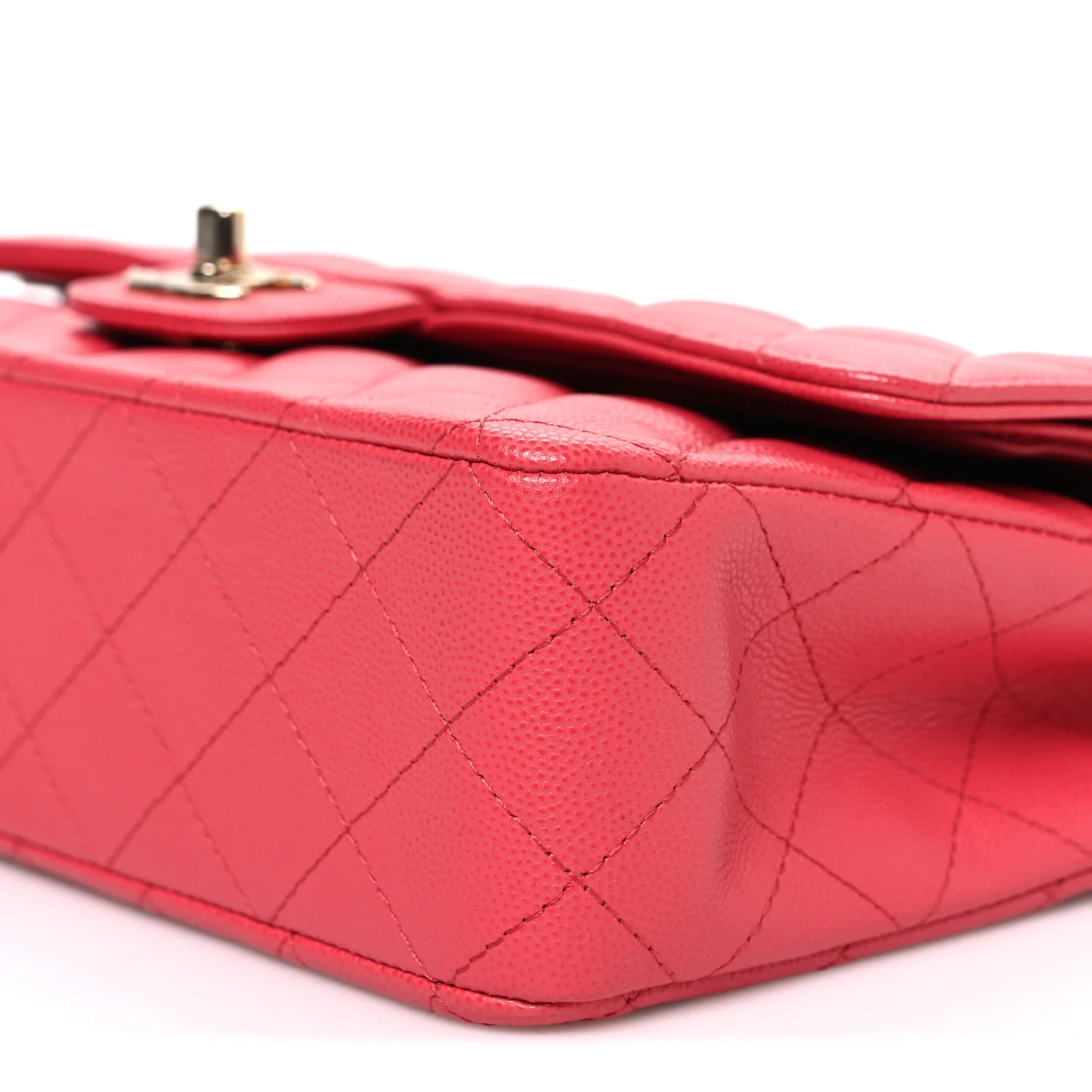 Caviar Quilted Medium Double Flap Pink - Image 10