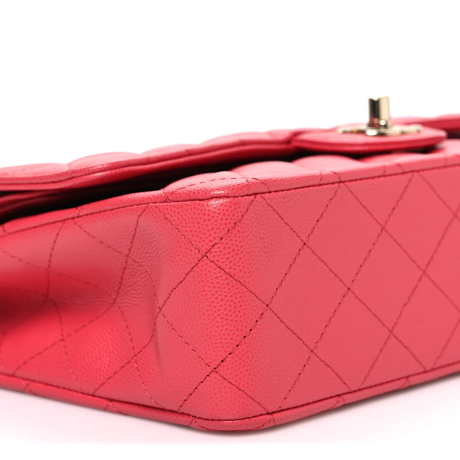 Caviar Quilted Medium Double Flap Pink - Image 9