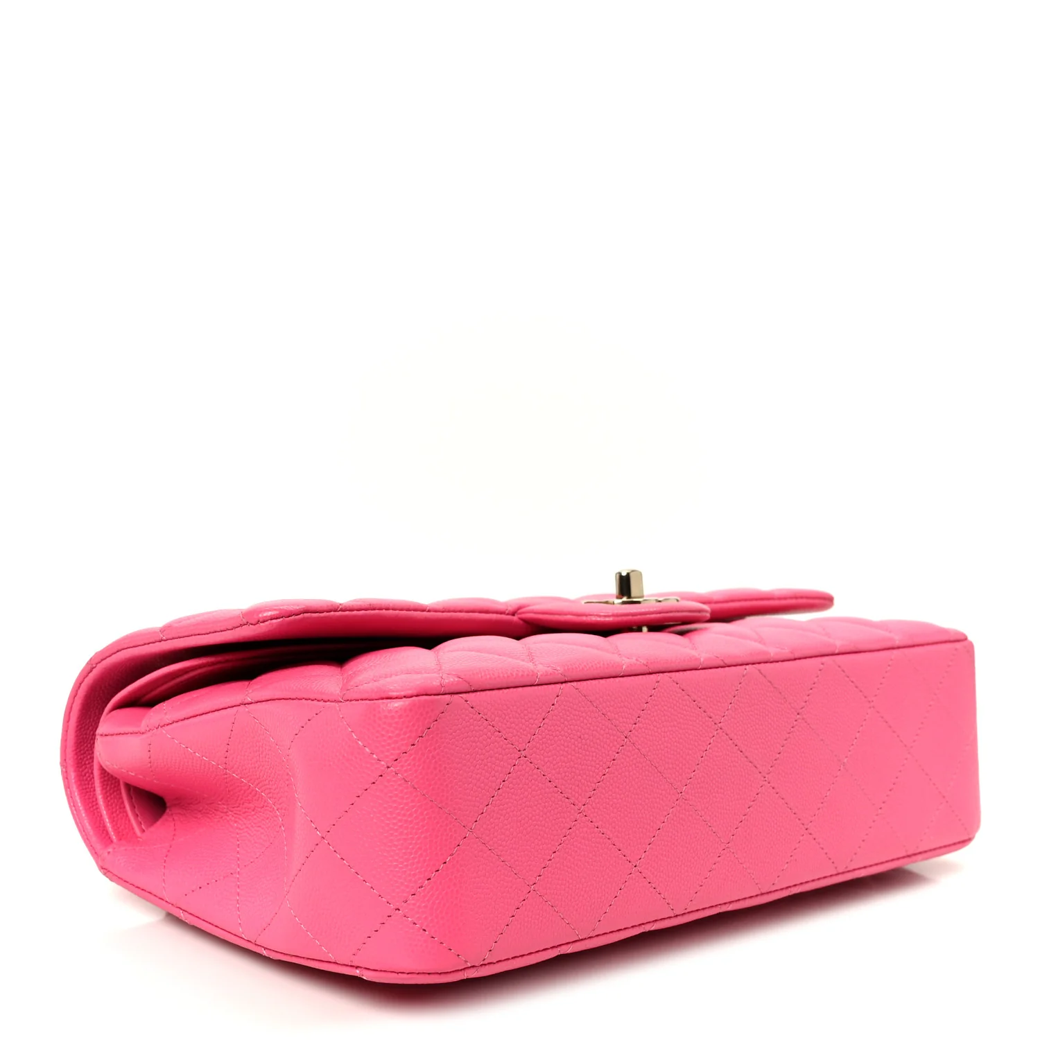 Caviar Quilted Medium Double Flap Pink - Image 4