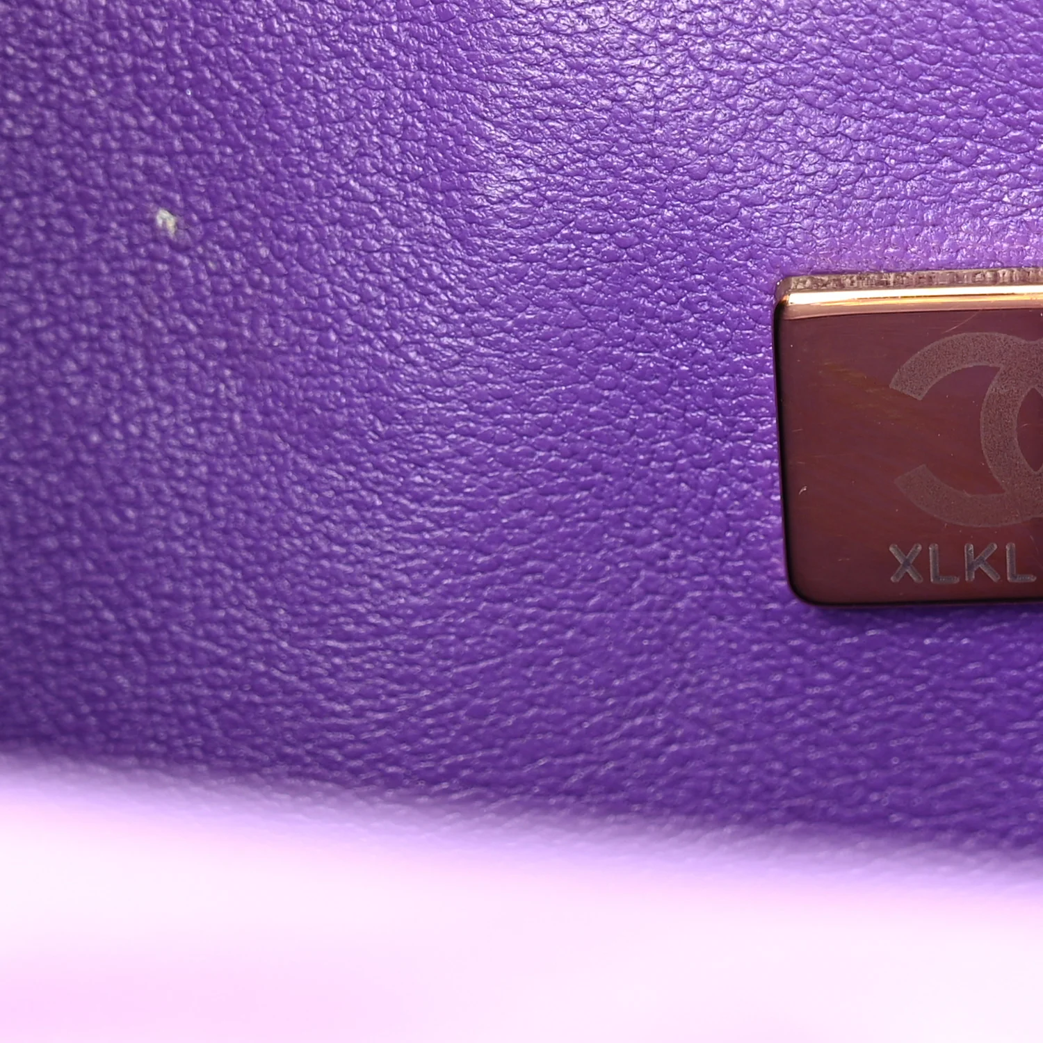 Caviar Quilted Medium Double Flap Purple - Image 7