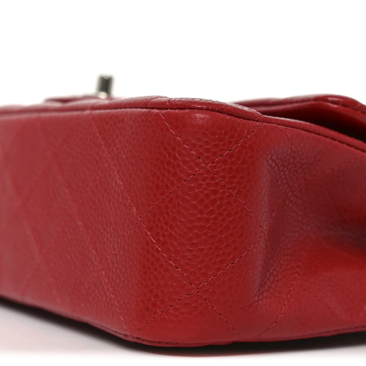 Caviar Quilted Medium Double Flap Red - Image 10