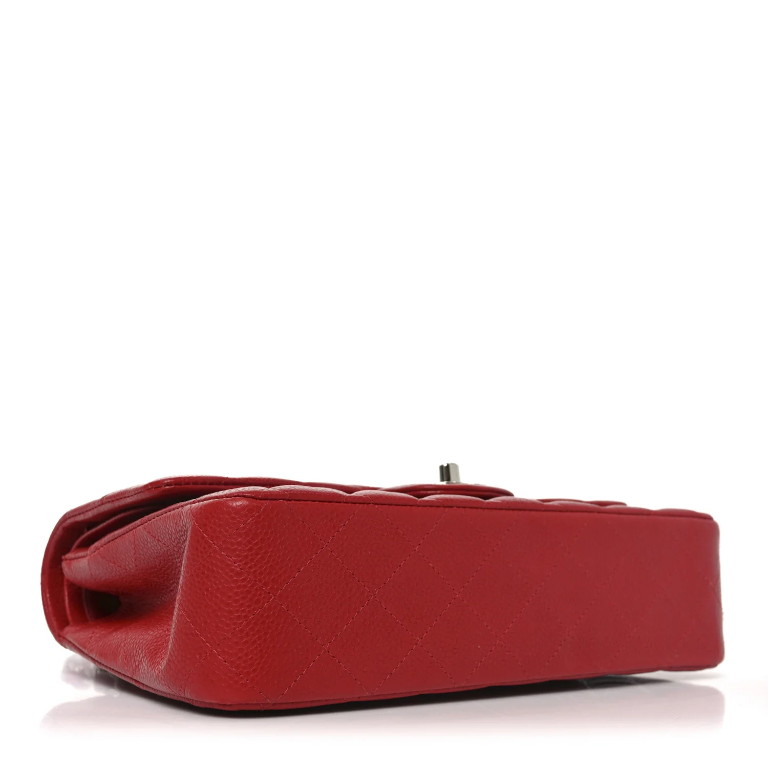 Caviar Quilted Medium Double Flap Red - Image 4