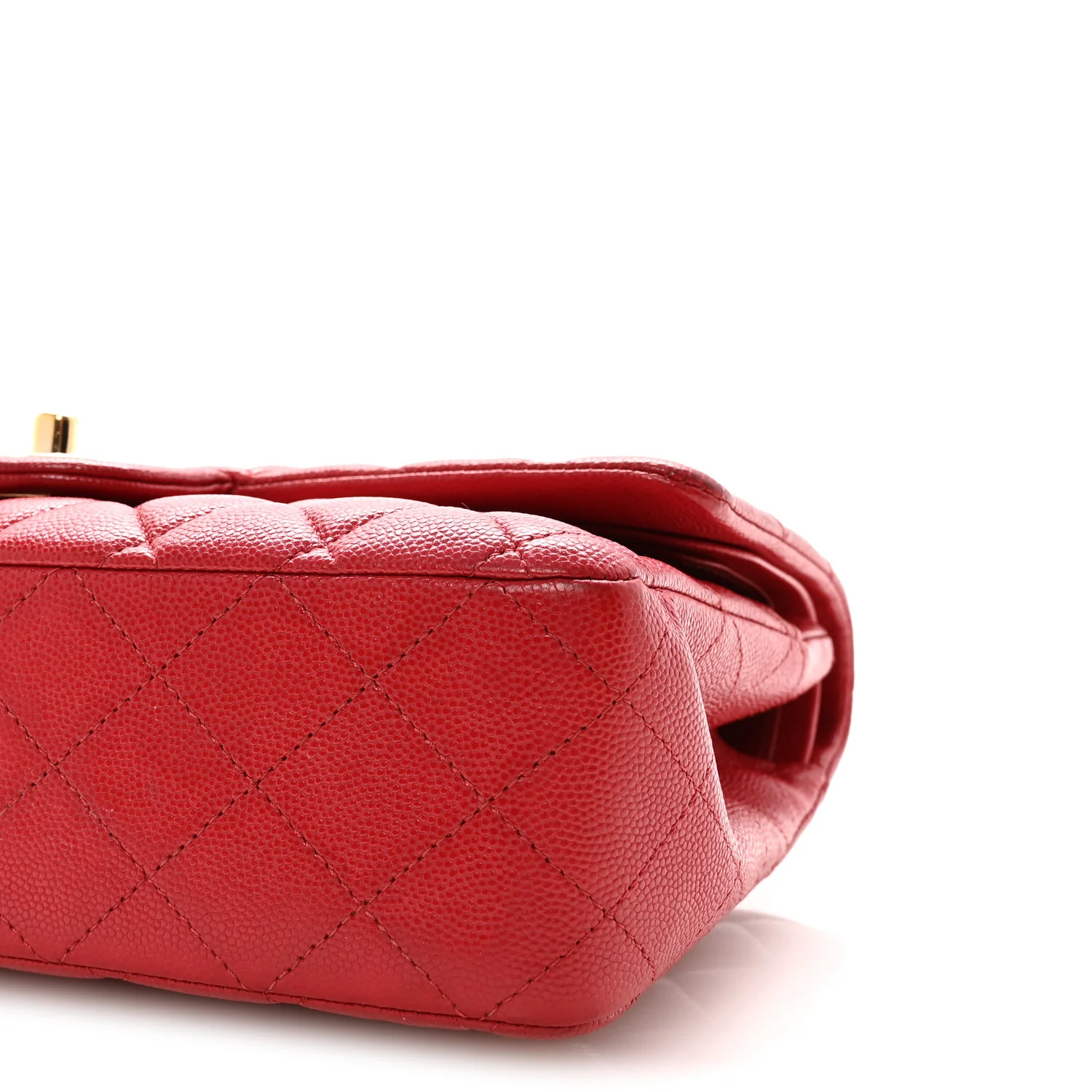 Caviar Quilted Medium Double Flap Red - Image 10