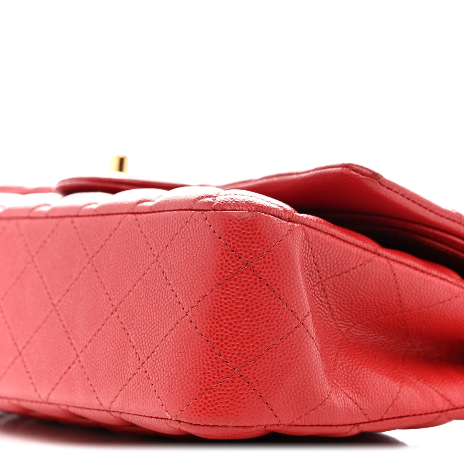 Caviar Quilted Medium Double Flap Red - Image 10