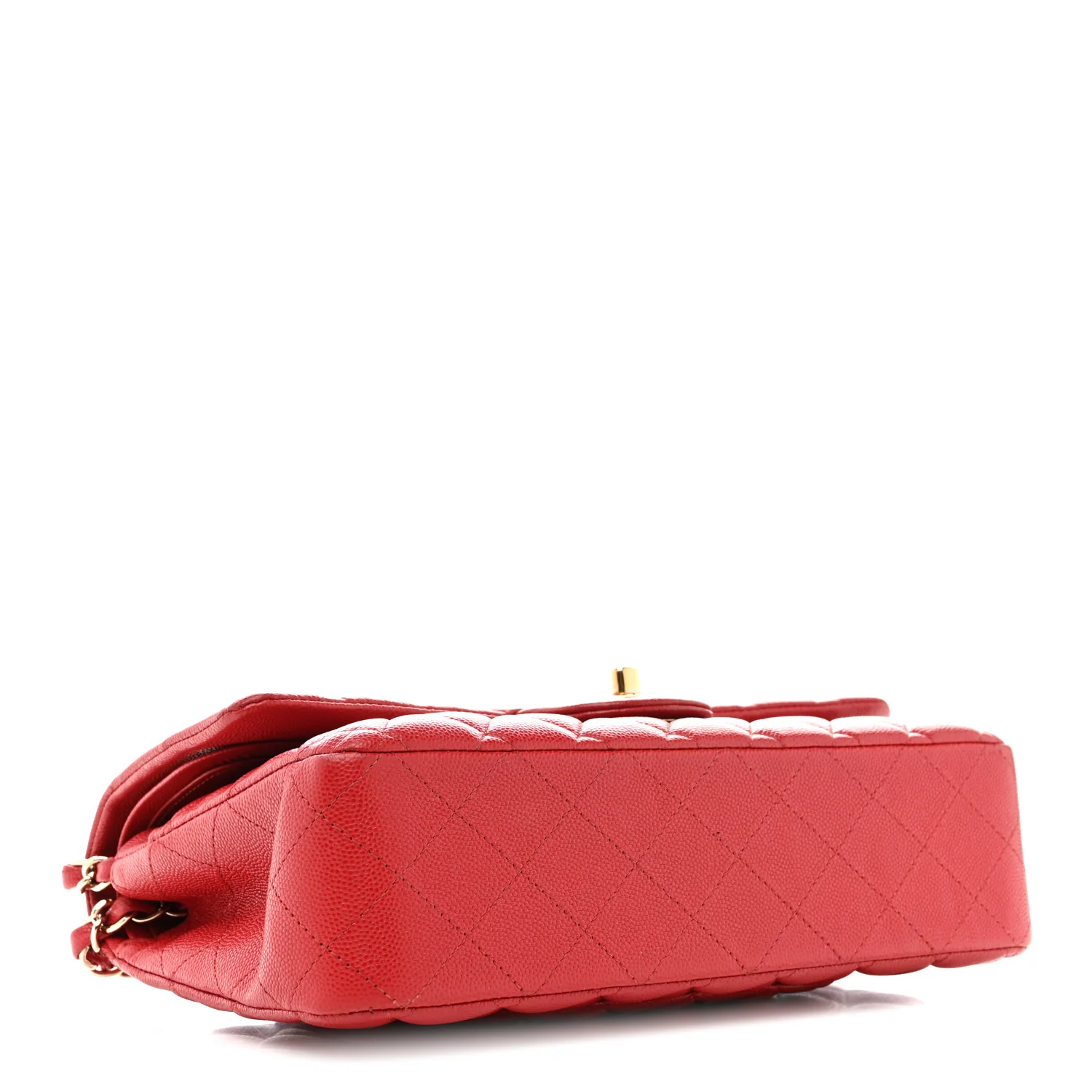 Caviar Quilted Medium Double Flap Red - Image 4