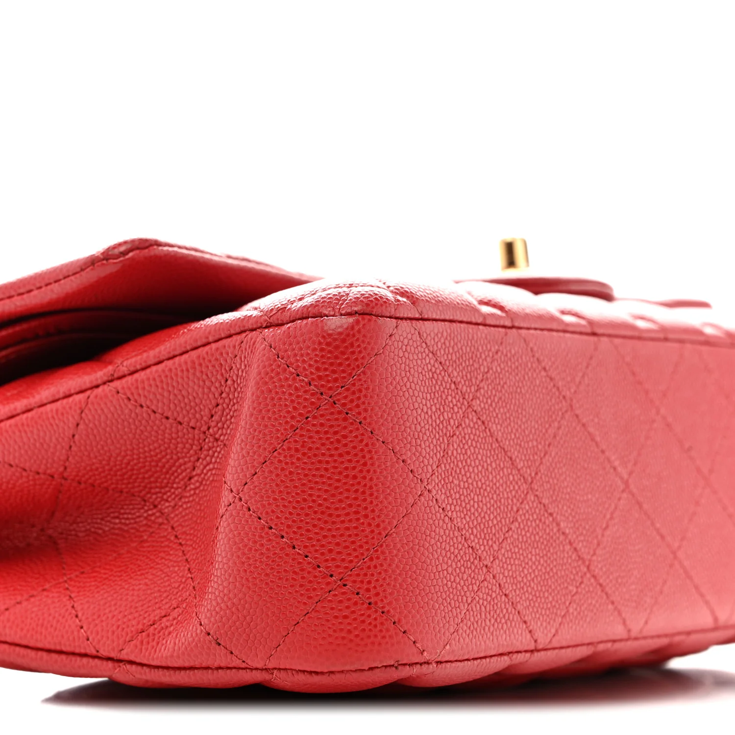 Caviar Quilted Medium Double Flap Red - Image 9