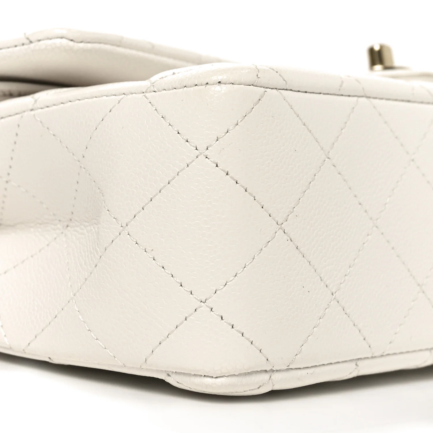 Caviar Quilted Medium Double Flap White - Image 9