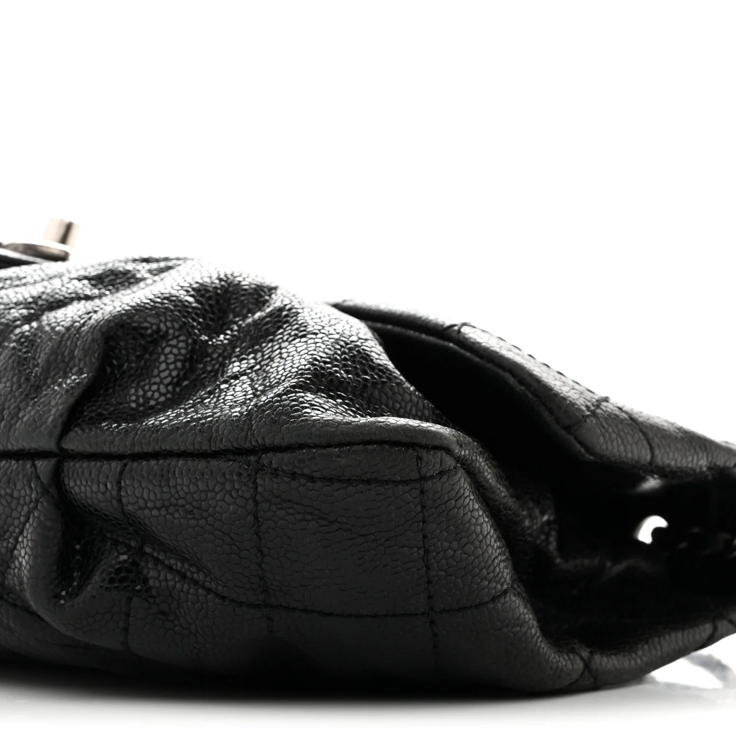 Caviar Quilted Medium Elastic Flap Black - Image 10