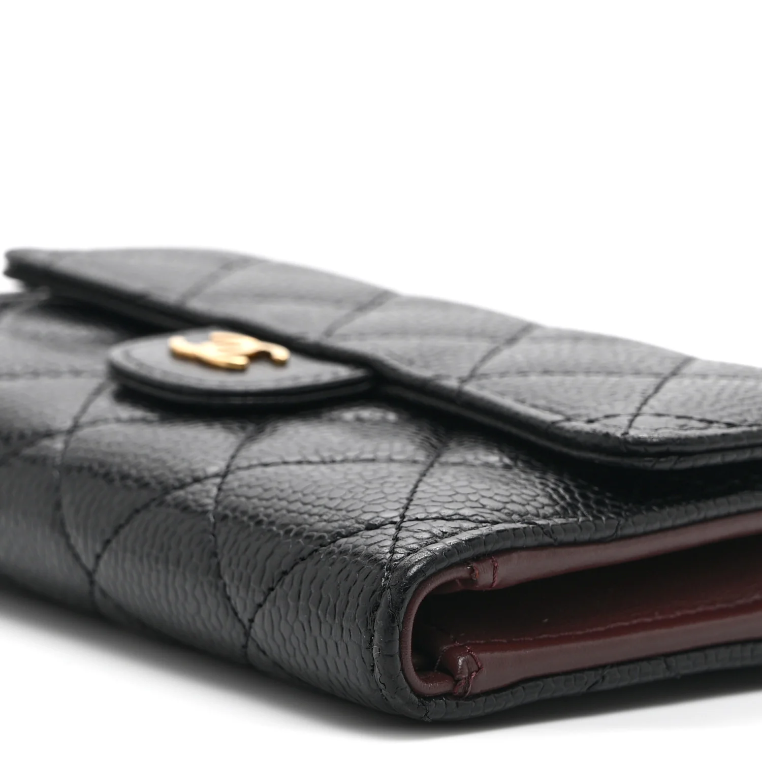 Caviar Quilted Medium Flap Wallet Black - Image 11