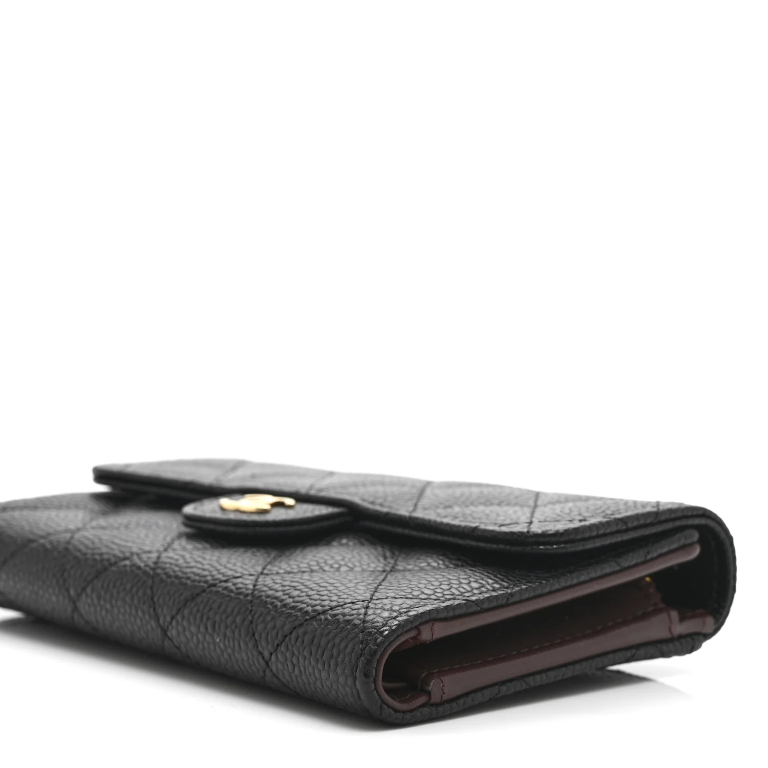 Caviar Quilted Medium Flap Wallet Black - Image 12