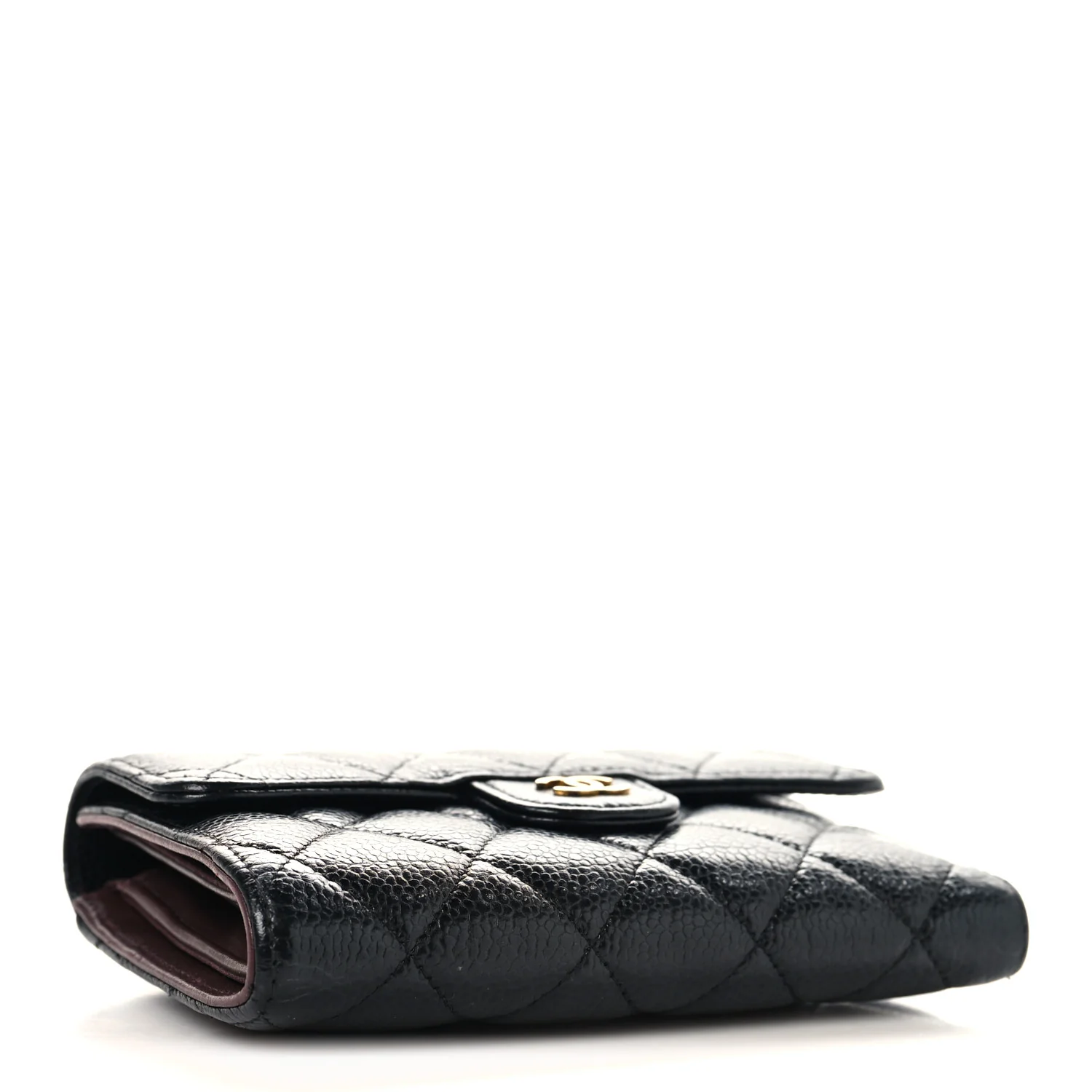 Caviar Quilted Medium Flap Wallet Black - Image 4