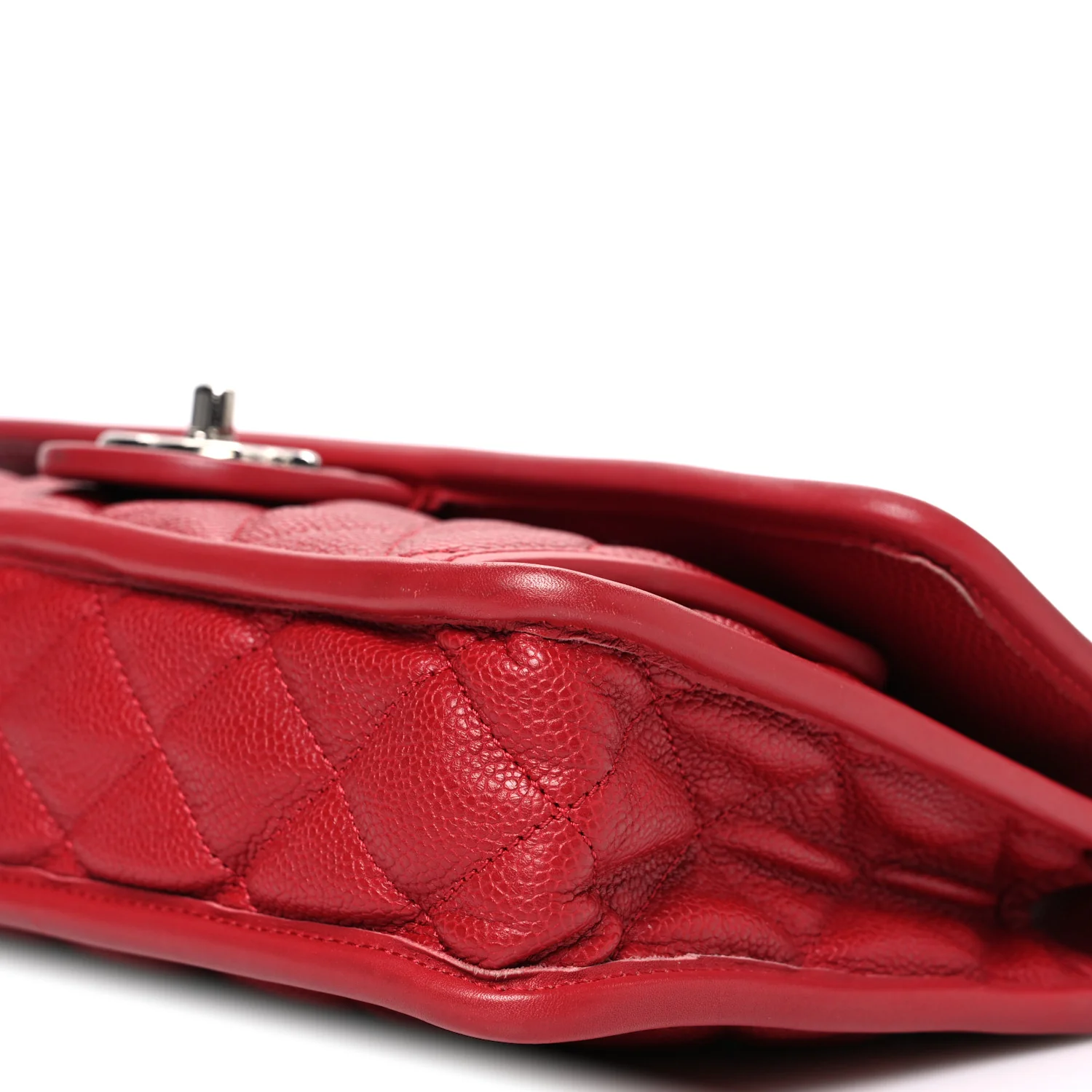 Caviar Quilted Medium French Riviera Flap Red - Image 10