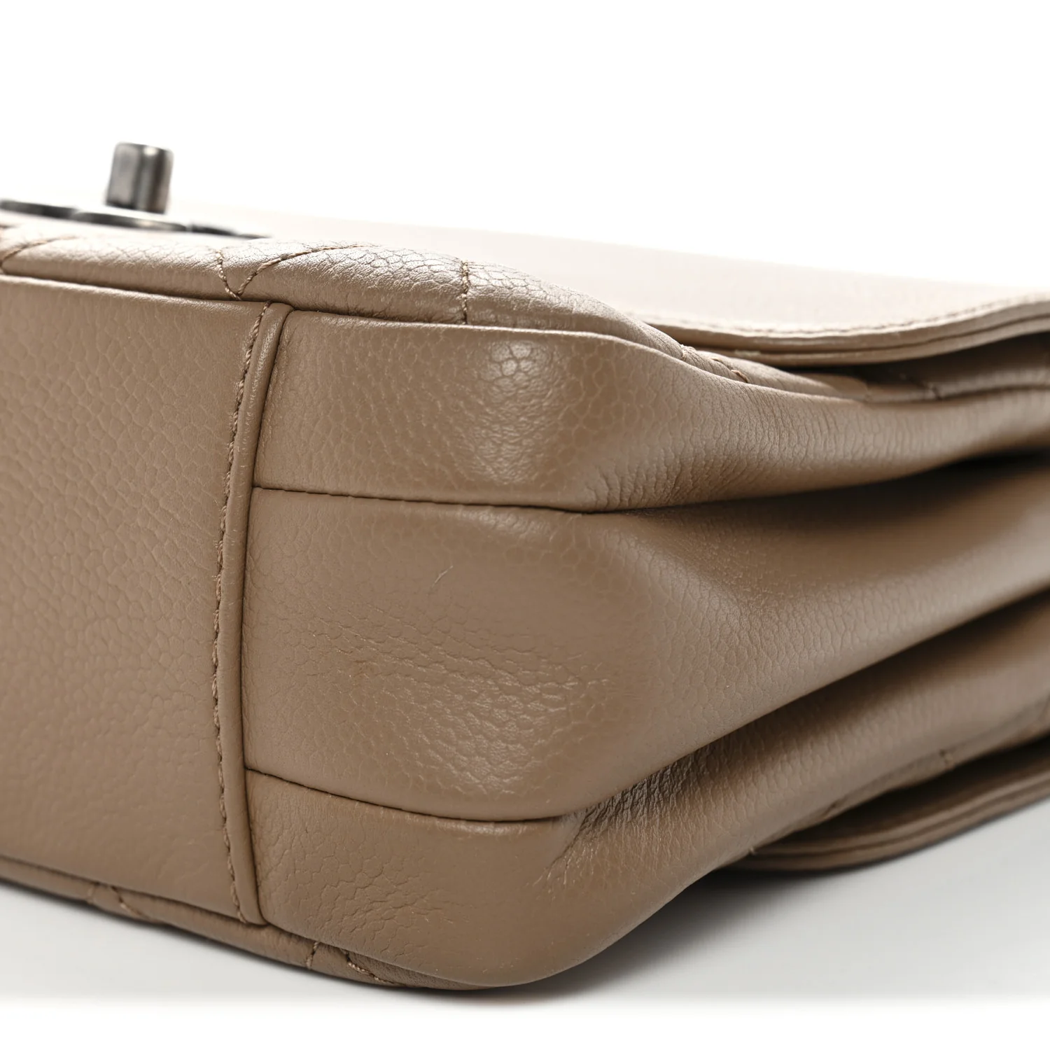 Caviar Quilted Mini All About Flap Bag Brown - Image 9