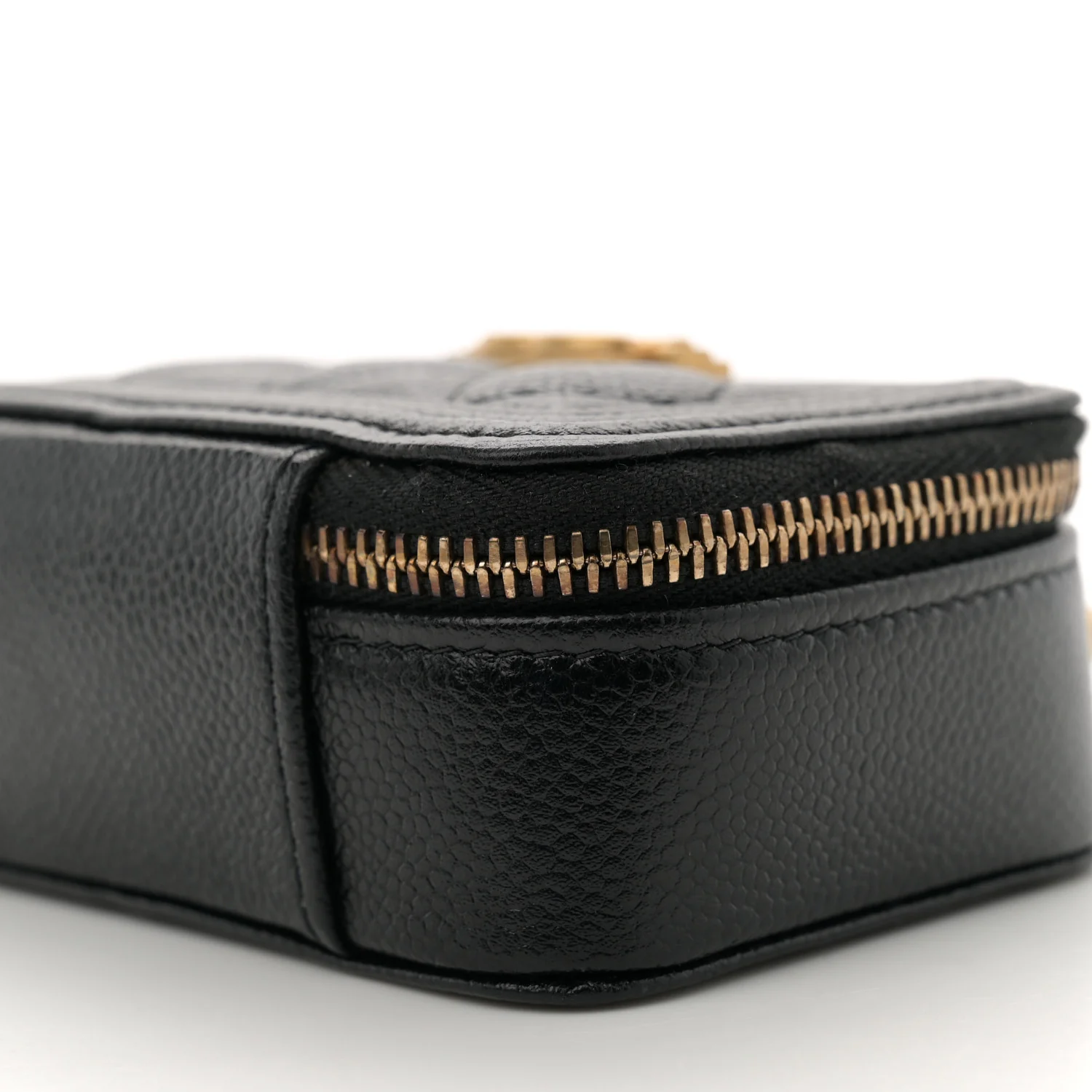 Caviar Quilted Mini Boy Clutch With Chain Black - Image 10