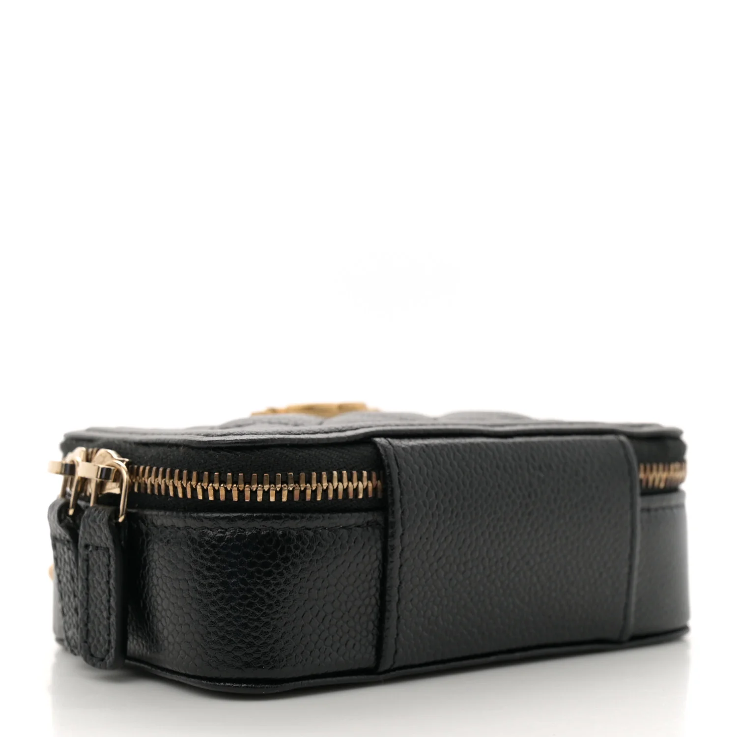 Caviar Quilted Mini Boy Clutch With Chain Black - Image 4