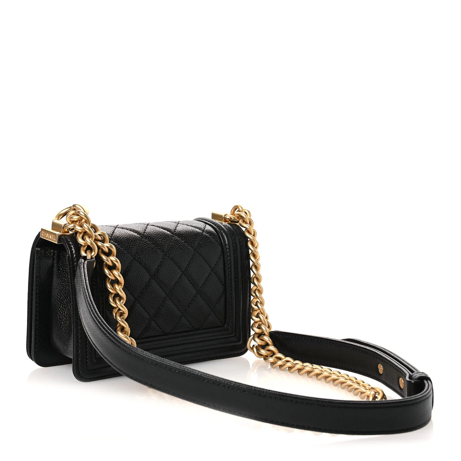 Caviar Quilted Mini Boy Flap Black - Image 3