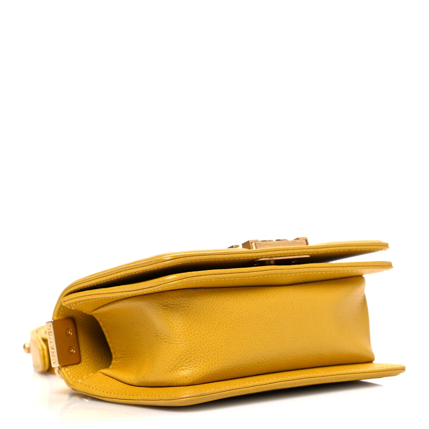 Caviar Quilted Mini Boy Flap Yellow - Image 4