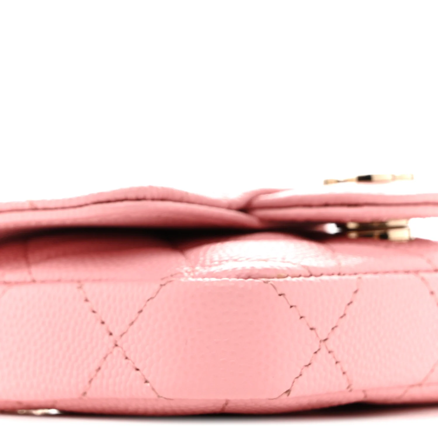 Caviar Quilted Mini Chain Belt Bag Light Pink - Image 10