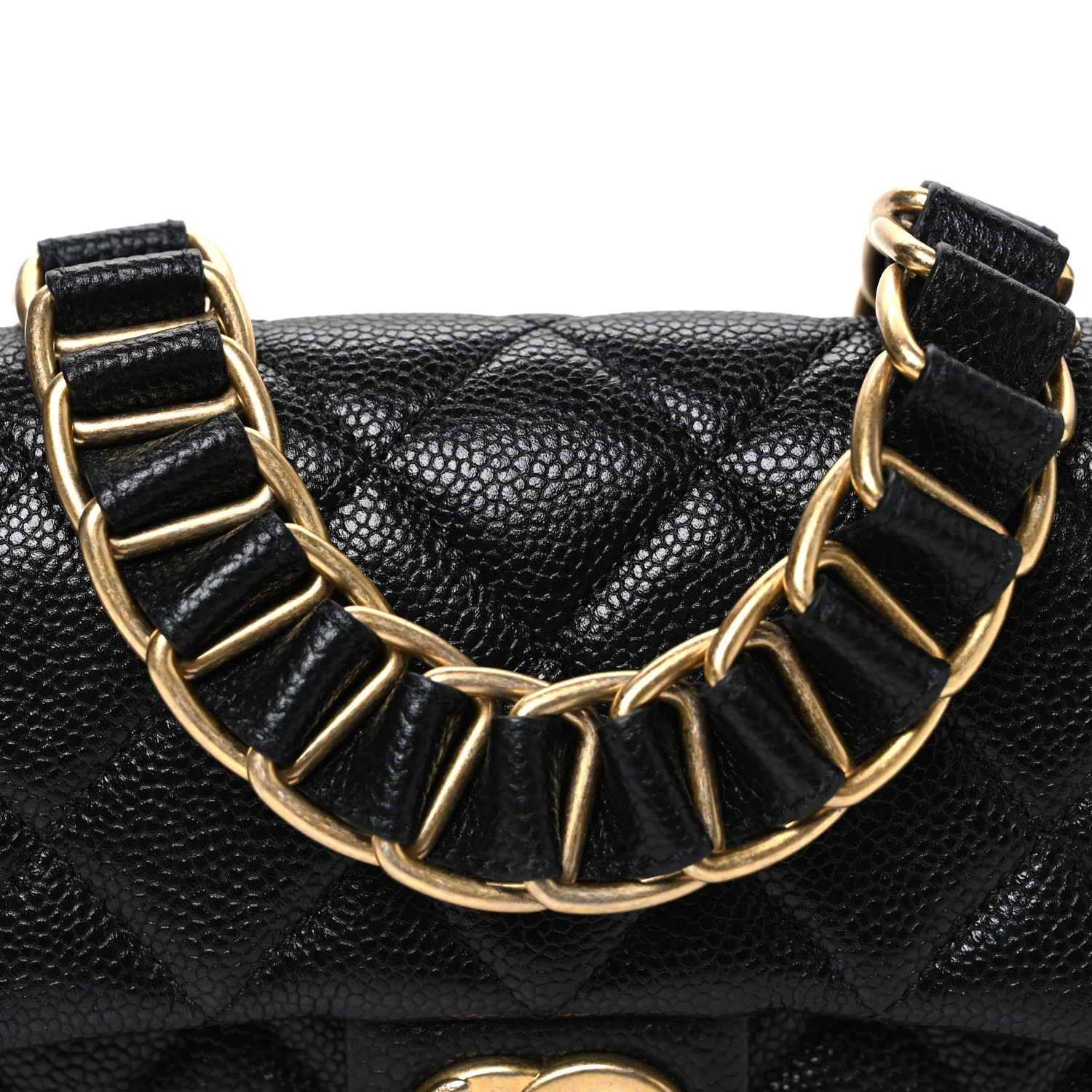 Caviar Quilted Mini Chain Soul Flap Black - Image 8