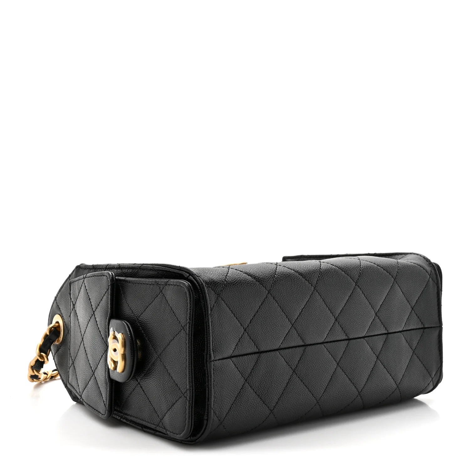 Caviar Quilted Mini Chanel 25 Handbag Black - Image 4