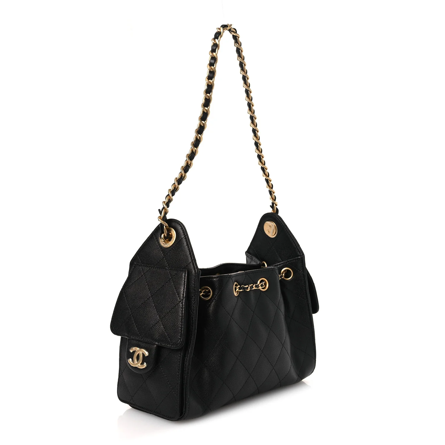 Caviar Quilted Mini Chanel 25 Handbag Black - Image 2