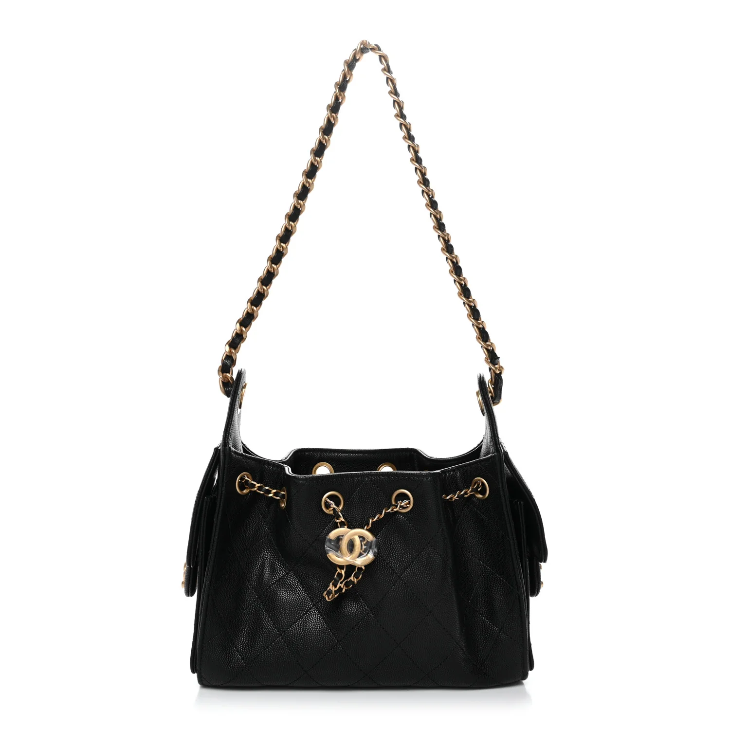 Caviar Quilted Mini Chanel 25 Handbag Black