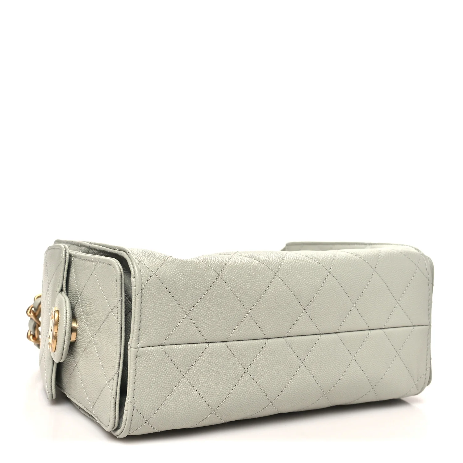 Caviar Quilted Mini Chanel 25 Handbag Light Green - Image 4