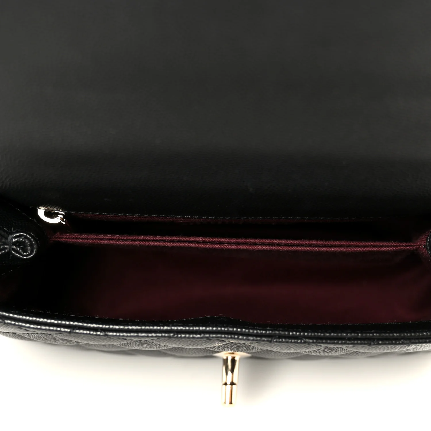Caviar Quilted Mini Coco Handle Flap Black - Image 5