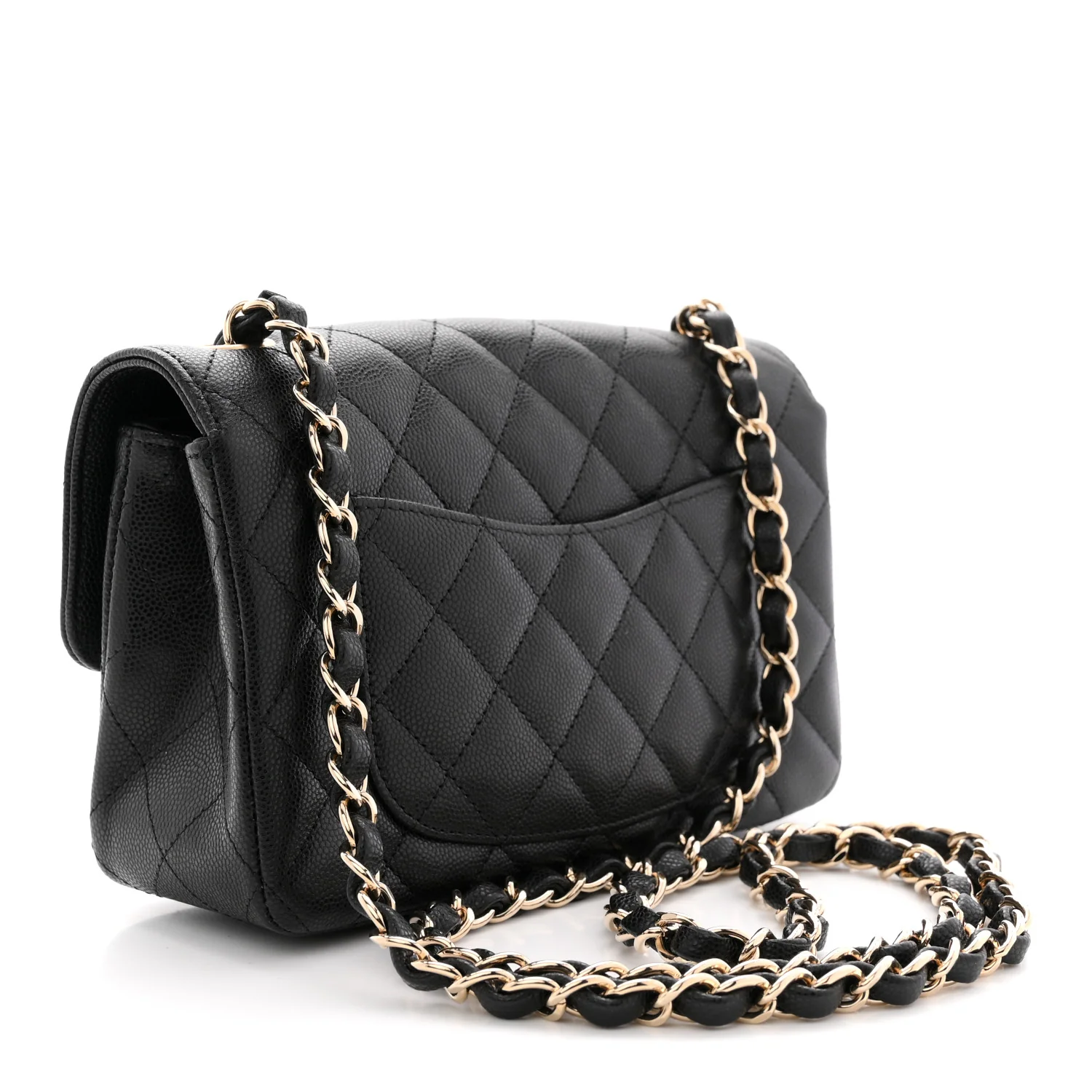 Caviar Quilted Mini Rectangular Flap Black - Image 3