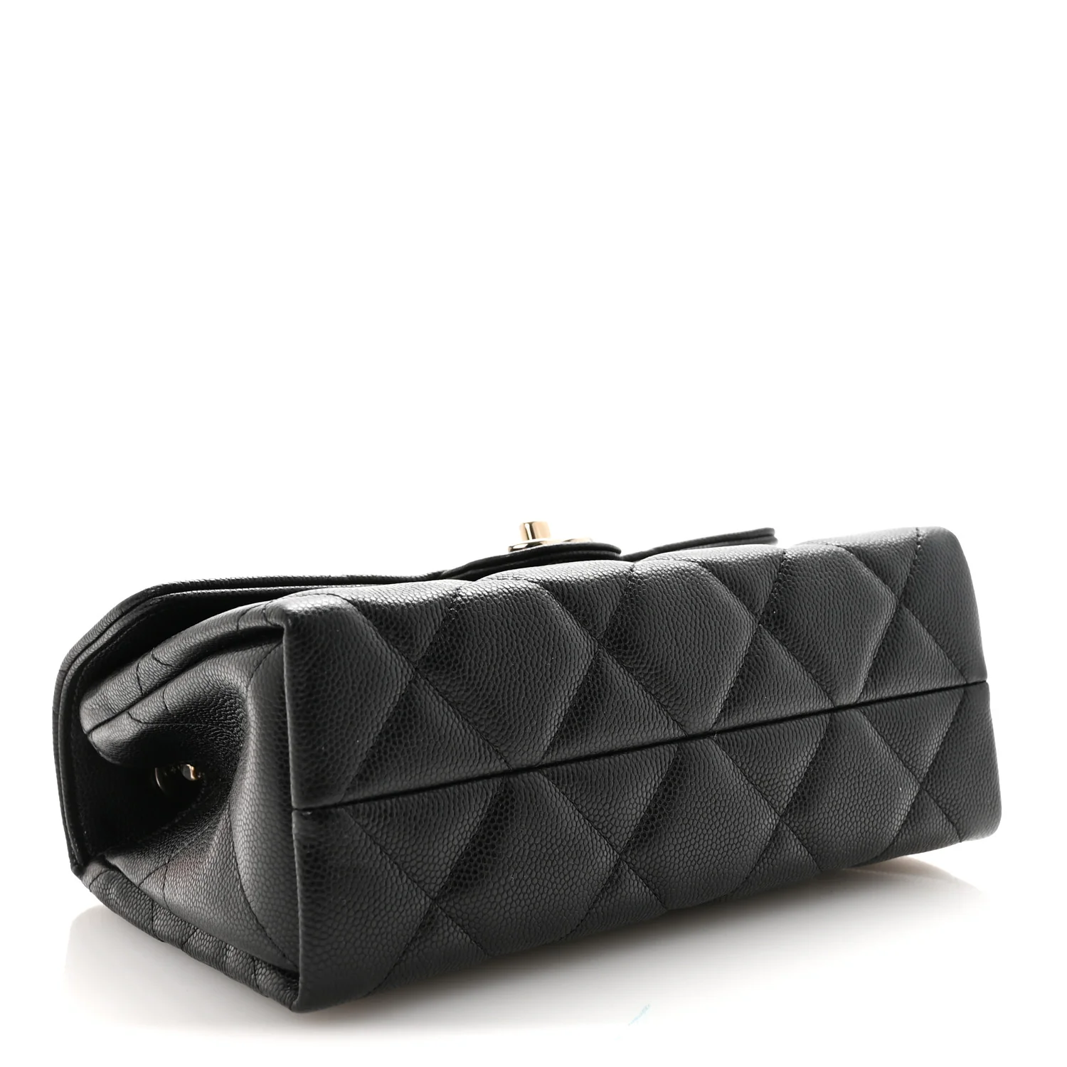 Caviar Quilted Mini Retro Twist Top Handle Flap Black - Image 4