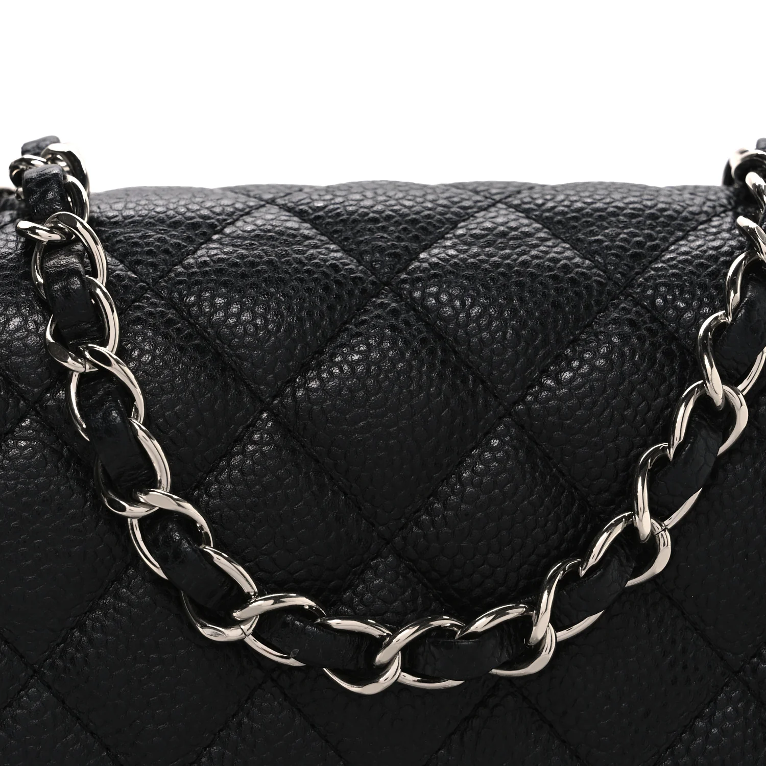 Caviar Quilted Mini Square Flap Black - Image 8