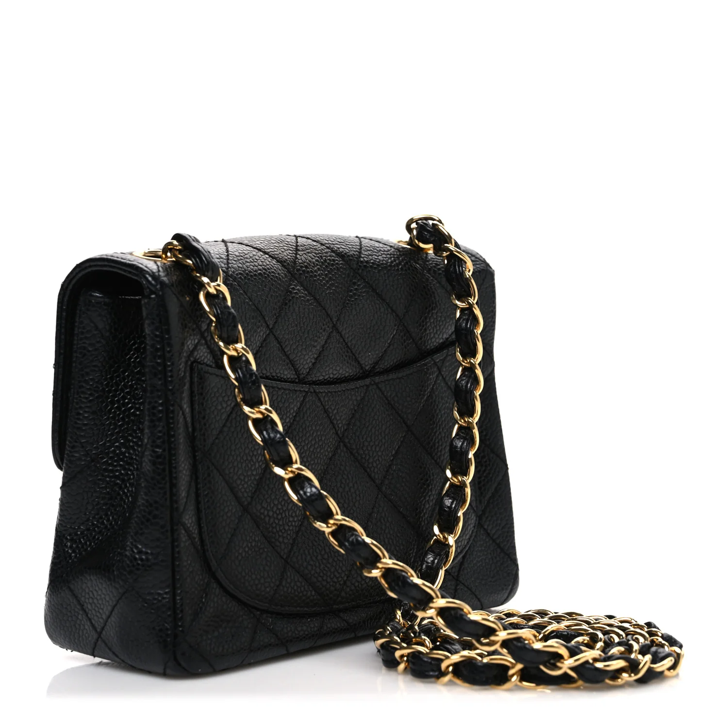 Caviar Quilted Mini Square Flap Black - Image 3