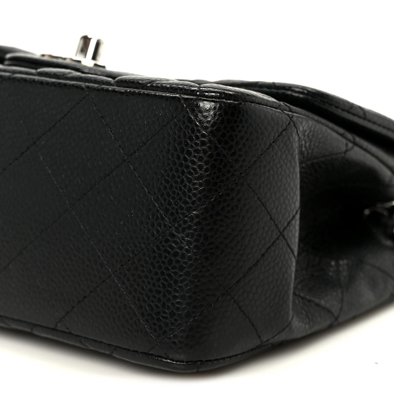 Caviar Quilted Mini Square Flap Black - Image 11
