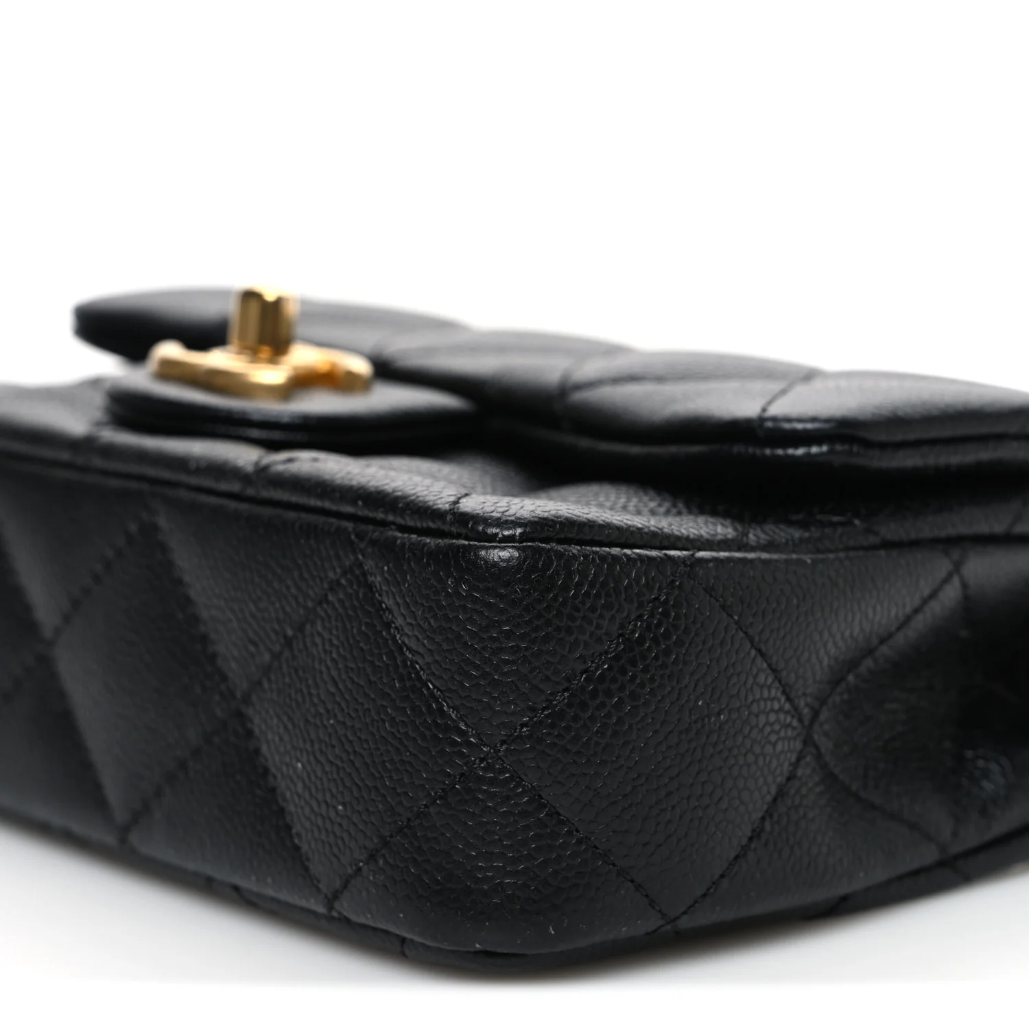Caviar Quilted Mini Sweetheart Rectangular Flap Black - Image 10