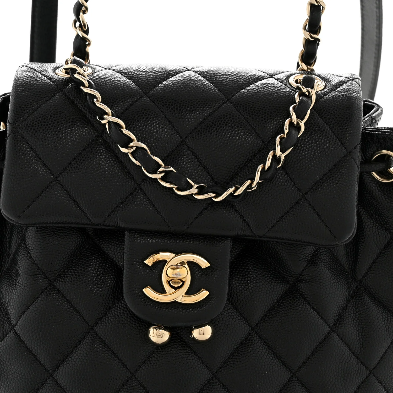 Caviar Quilted Mini Urban Spirit Backpack Black - Image 8