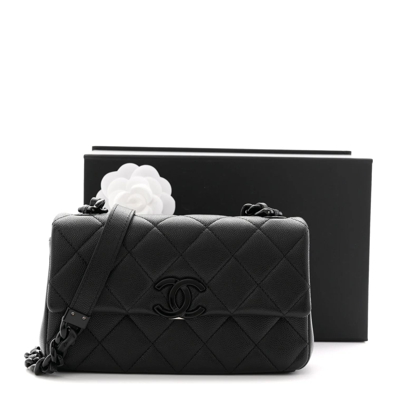 Caviar Quilted My Everything Small Flap Black - Image 12