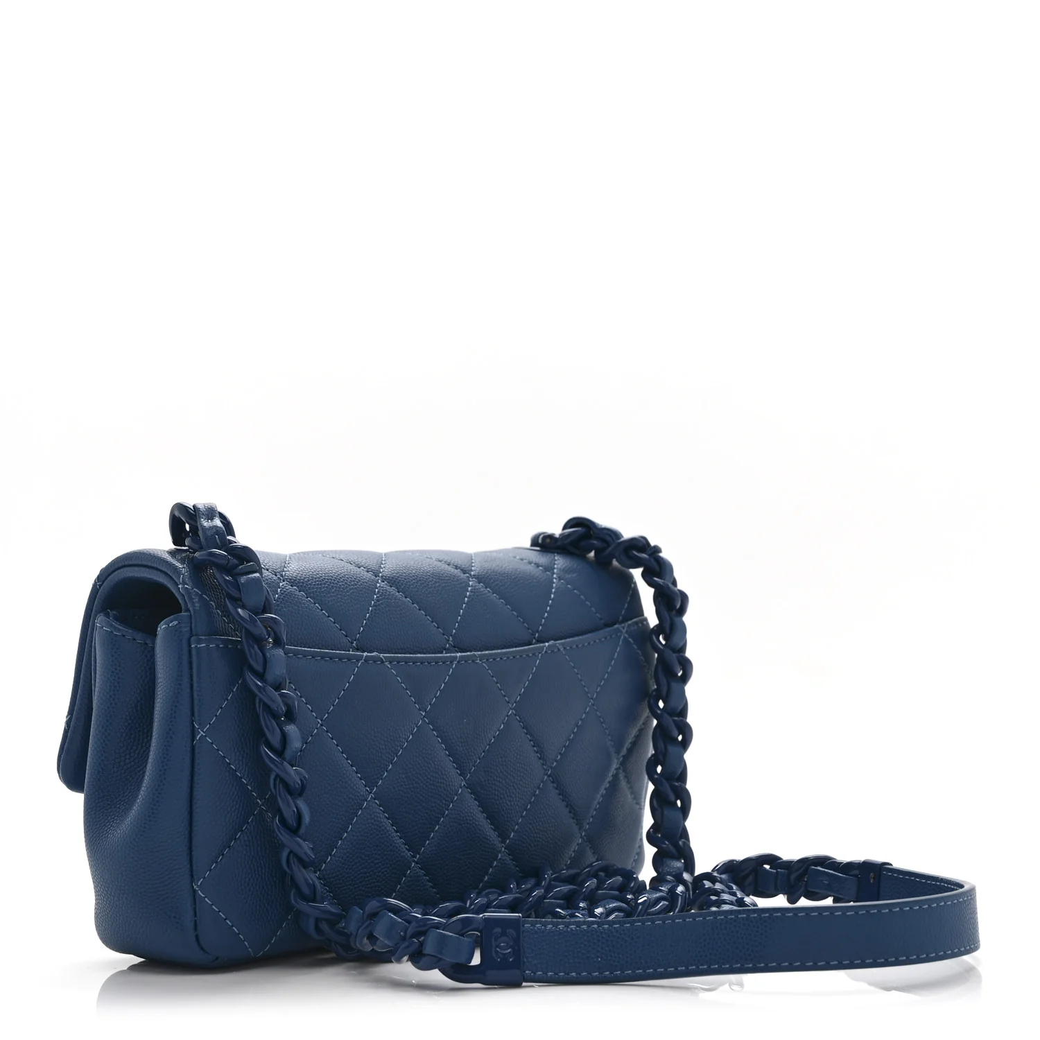 Caviar Quilted My Everything Small Flap Blue - Image 3