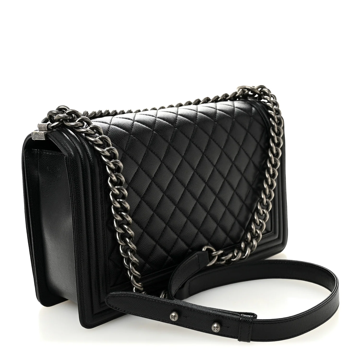 Caviar Quilted New Medium Boy Flap Black - Image 3