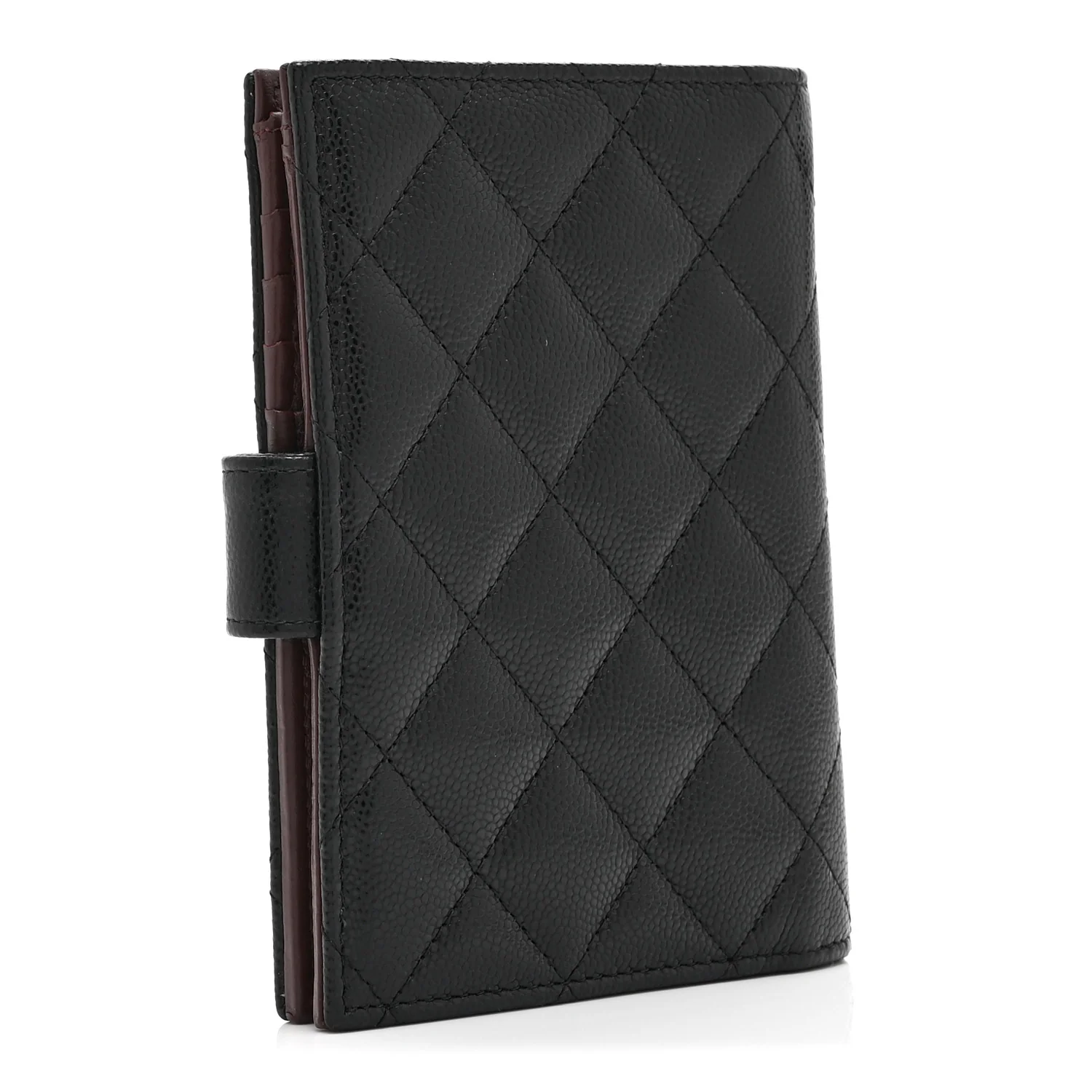 Caviar Quilted Passport Holder Black - Image 3