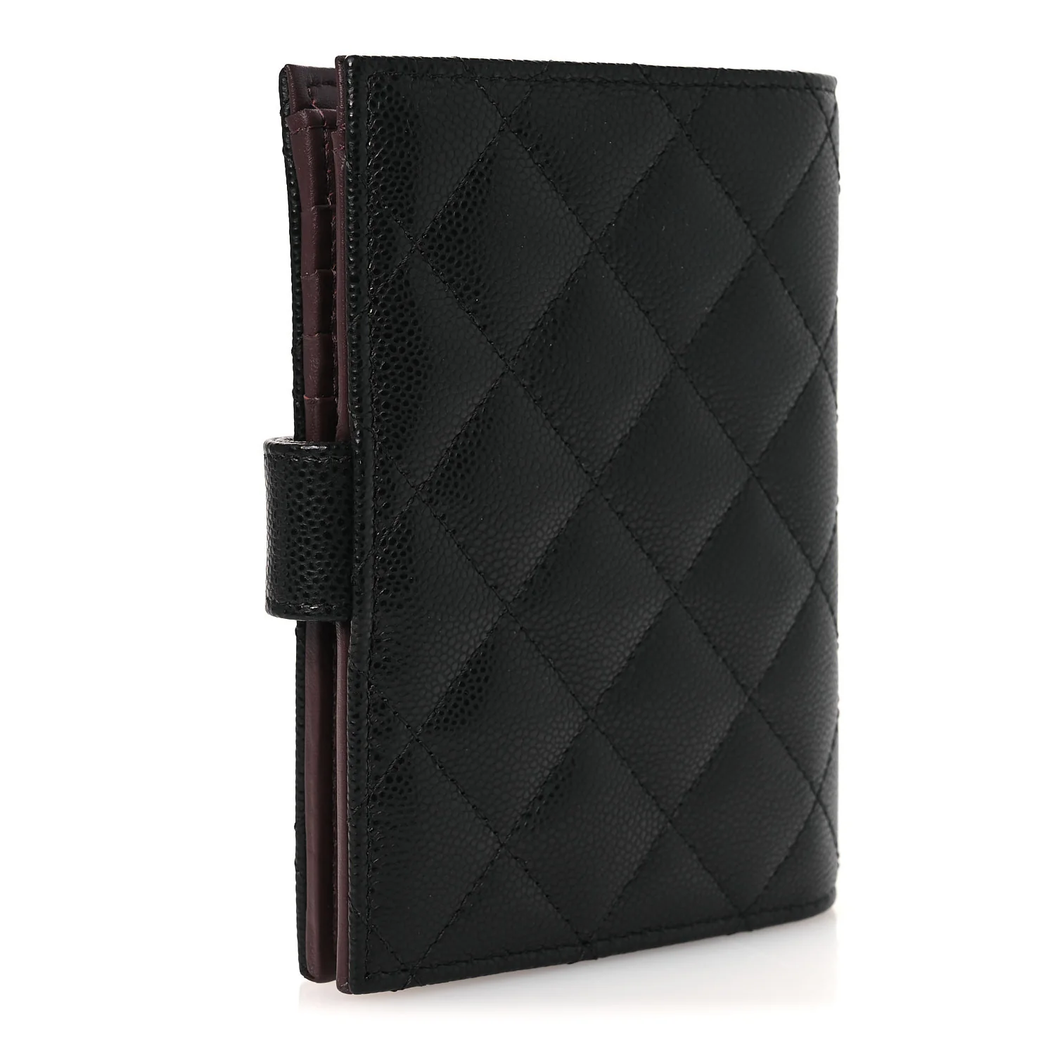 Caviar Quilted Passport Holder Black - Image 3