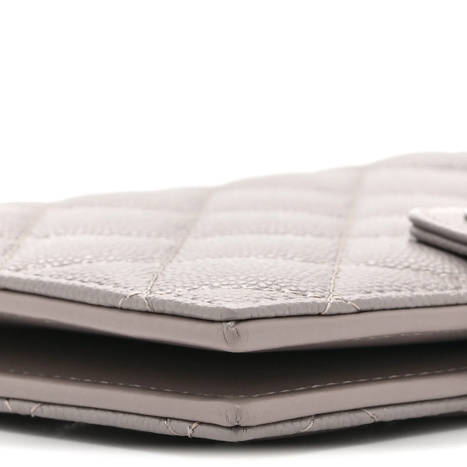 Caviar Quilted Passport Holder Grey - Image 11