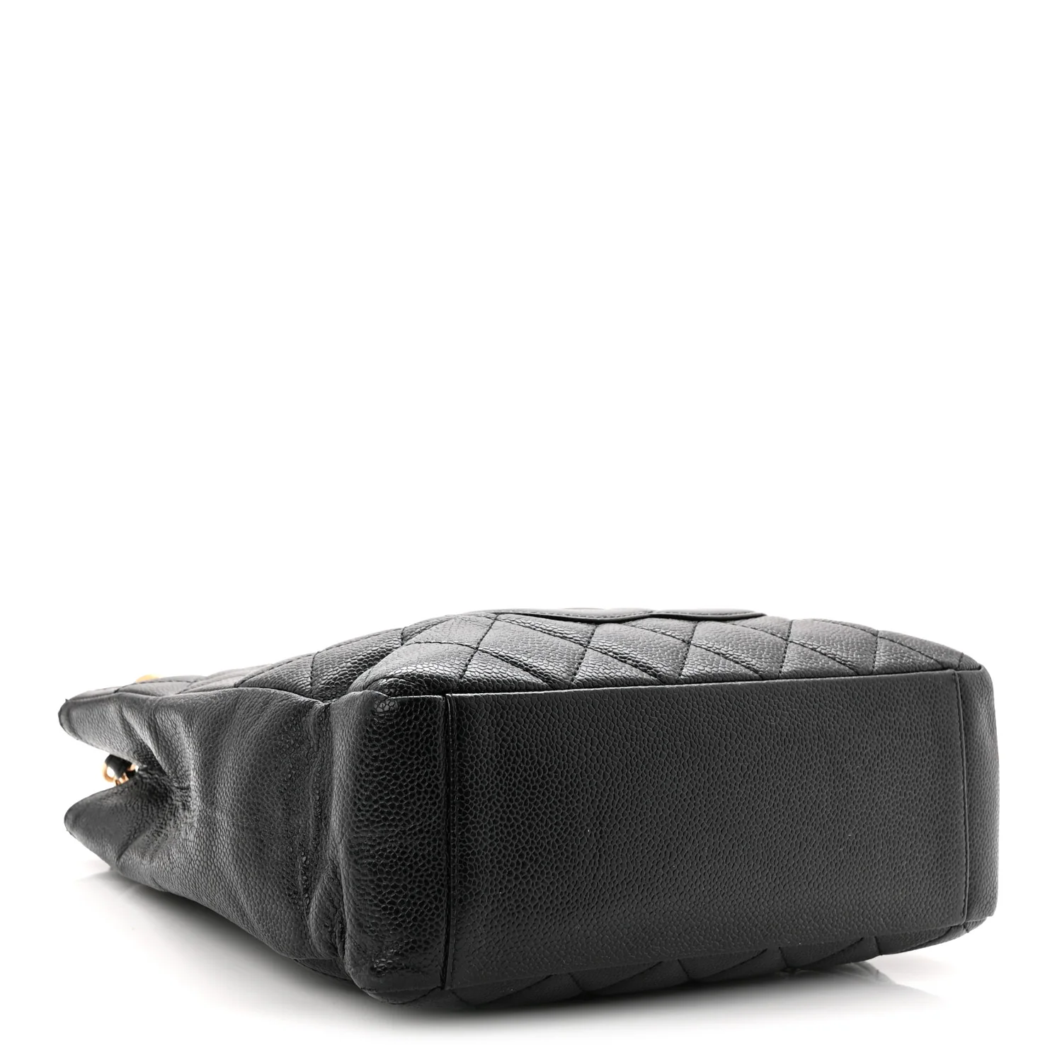 Caviar Quilted Petit Shopping Tote PST Black - Image 4